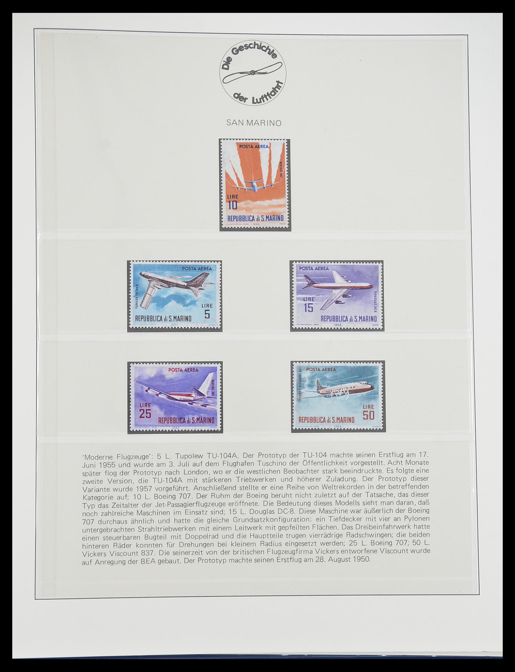 33308 0100 - Postzegelverzameling 33308 Motief luchtpost 1925-2012.