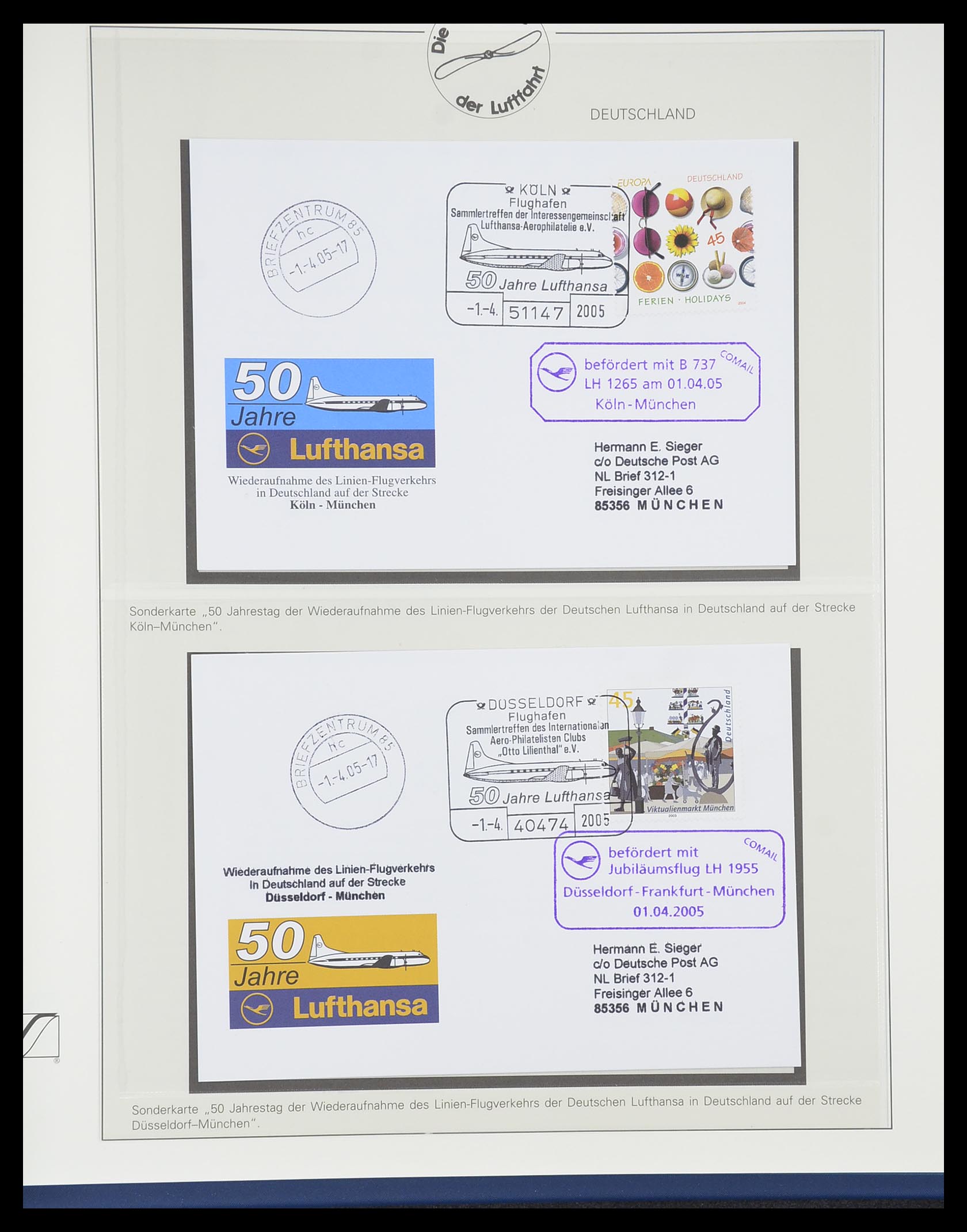 33308 1043 - Postzegelverzameling 33308 Motief luchtpost 1925-2012.