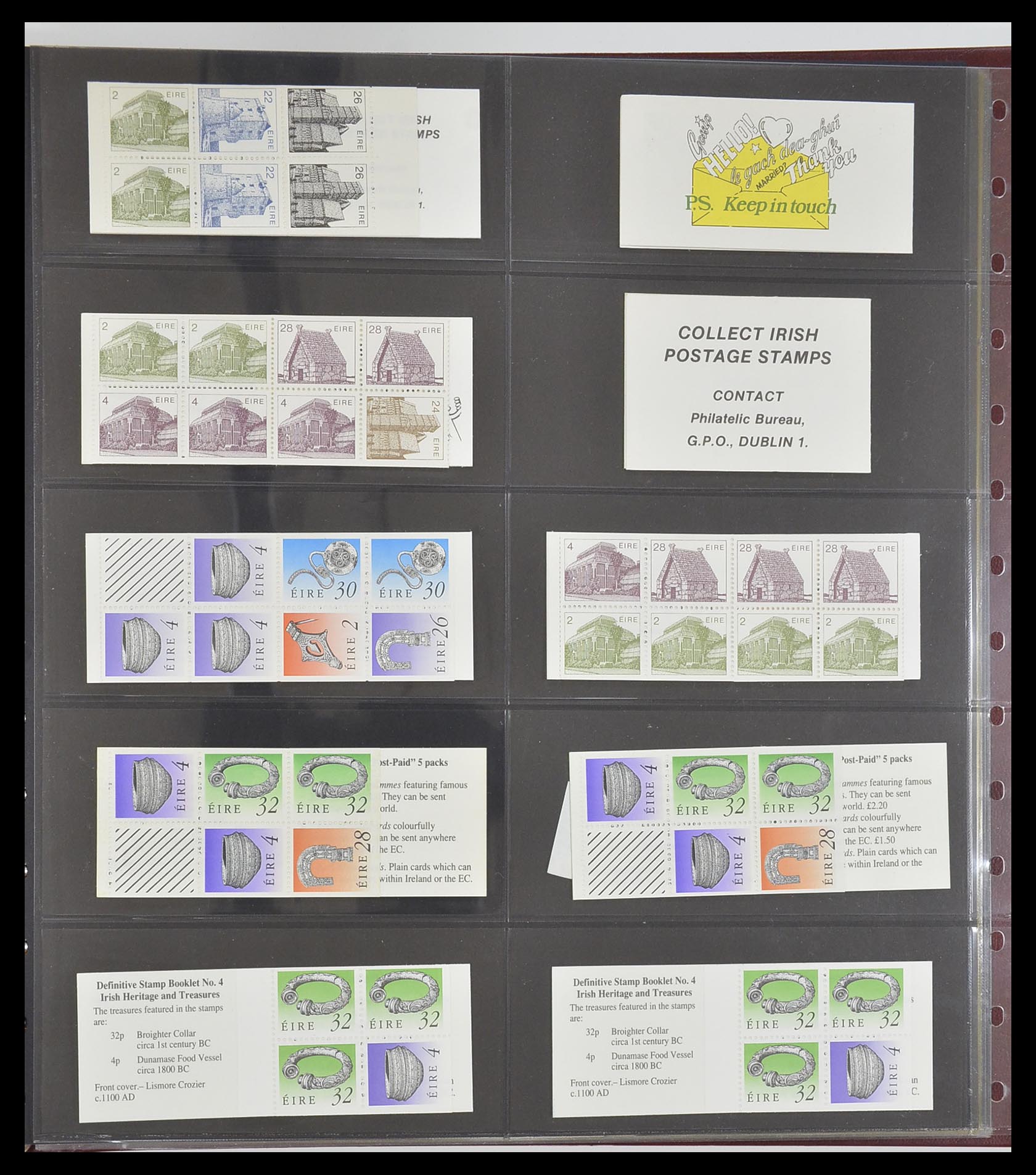 33313 002 - Postzegelverzameling 33313 Ierland postzegelboekjes 1974-2004.