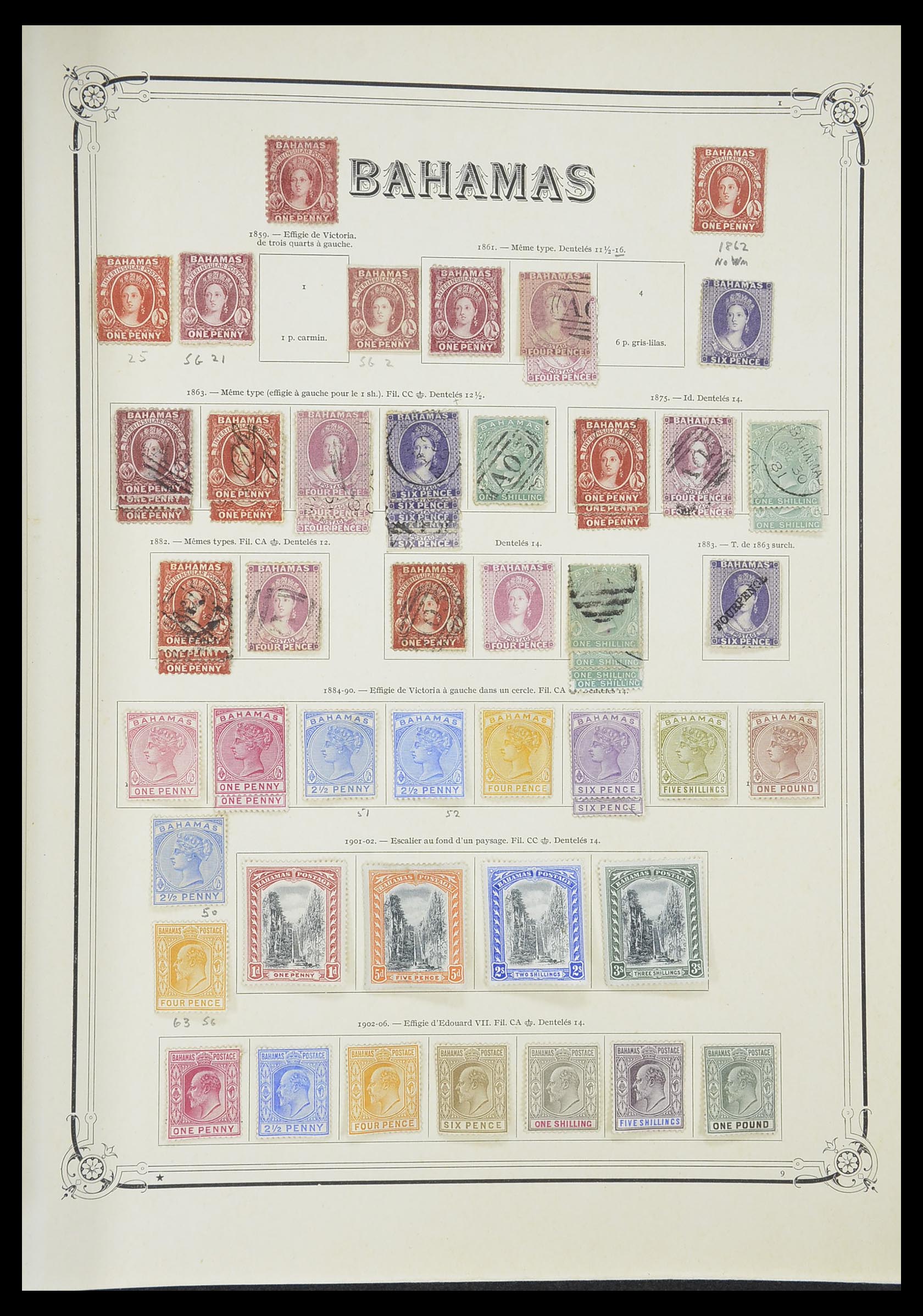 33315 001 - Stamp collection 33315 Bahamas 1859-1986.