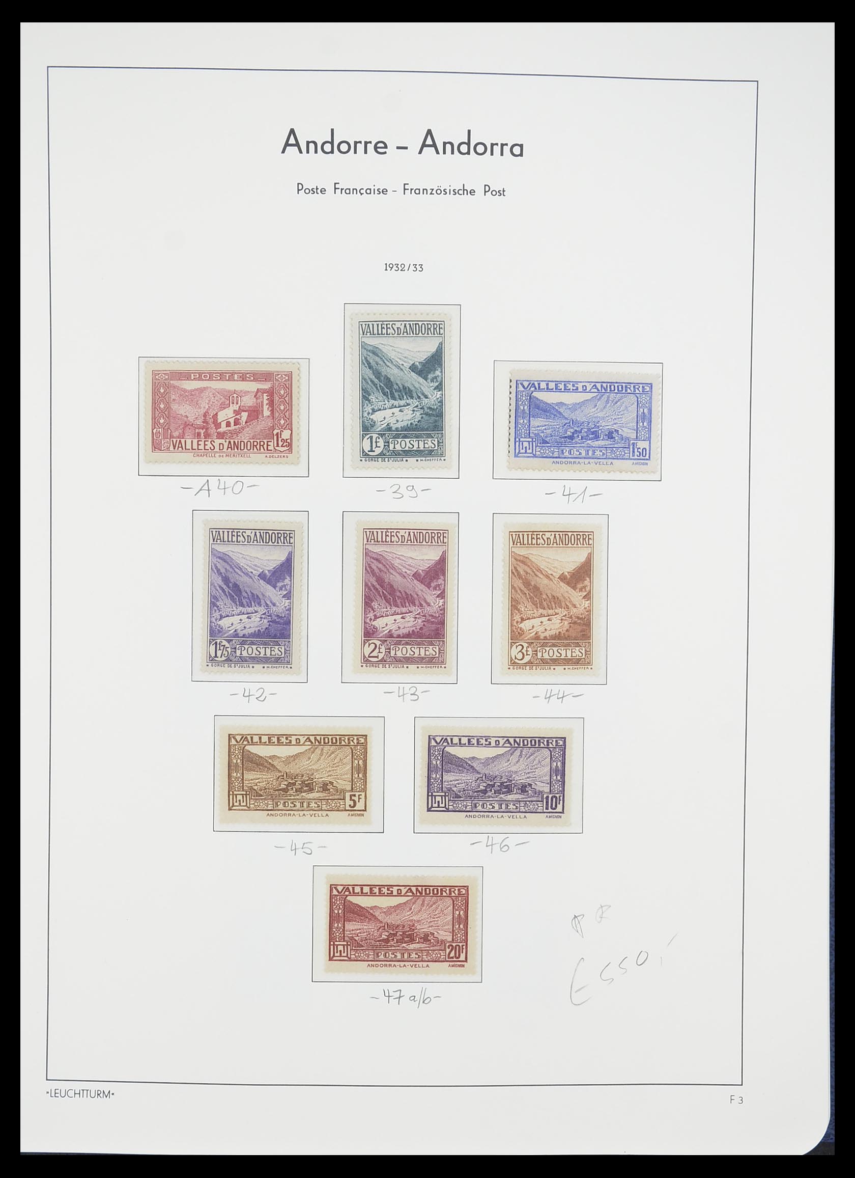 33316 003 - Postzegelverzameling 33316 Frans Andorra 1931-2016!