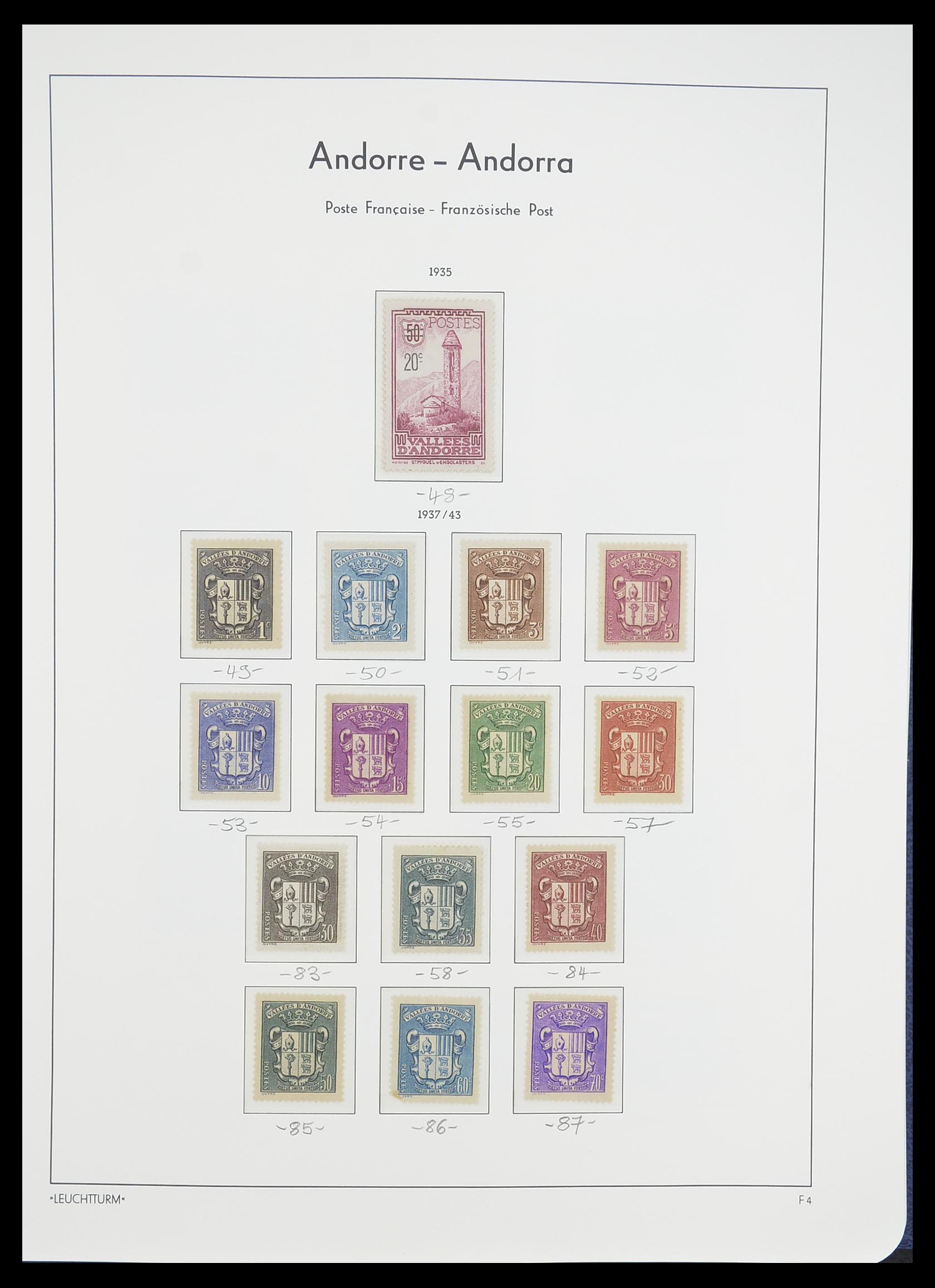 33316 004 - Postzegelverzameling 33316 Frans Andorra 1931-2016!