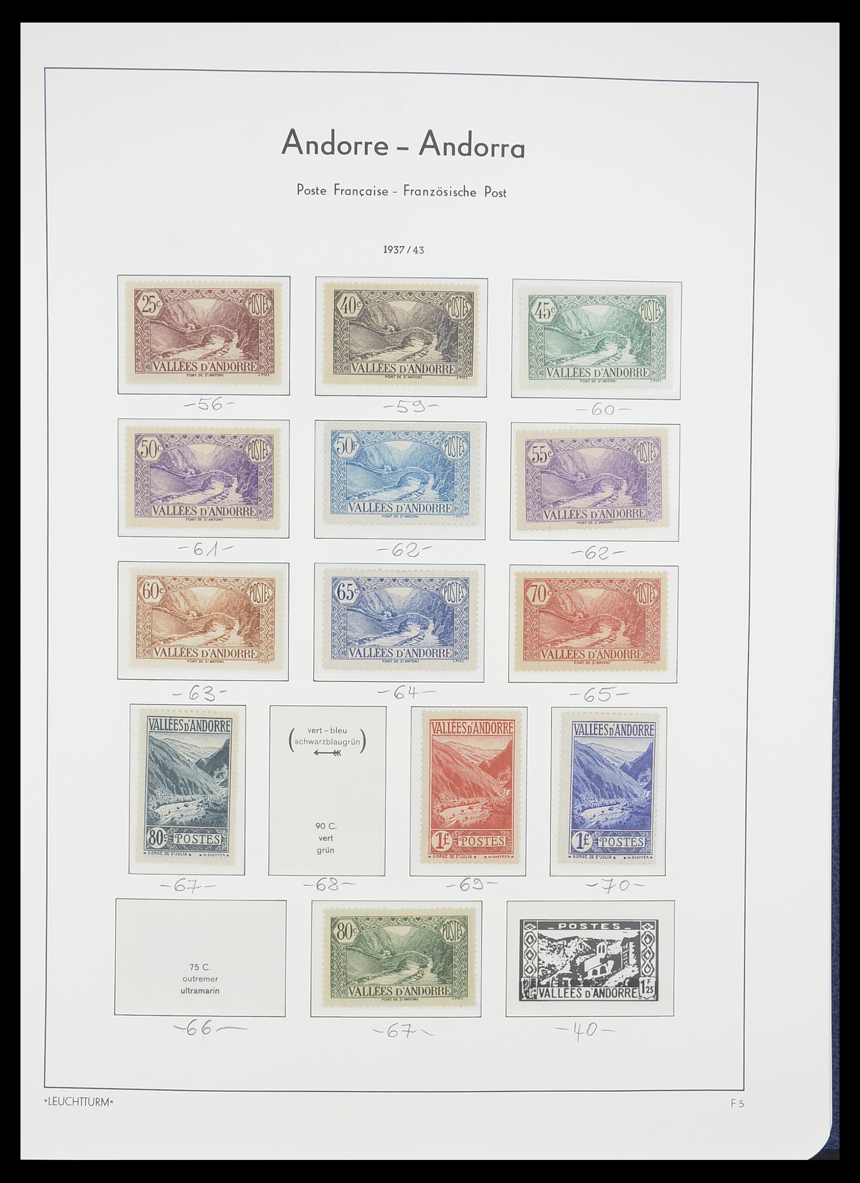 33316 005 - Postzegelverzameling 33316 Frans Andorra 1931-2016!