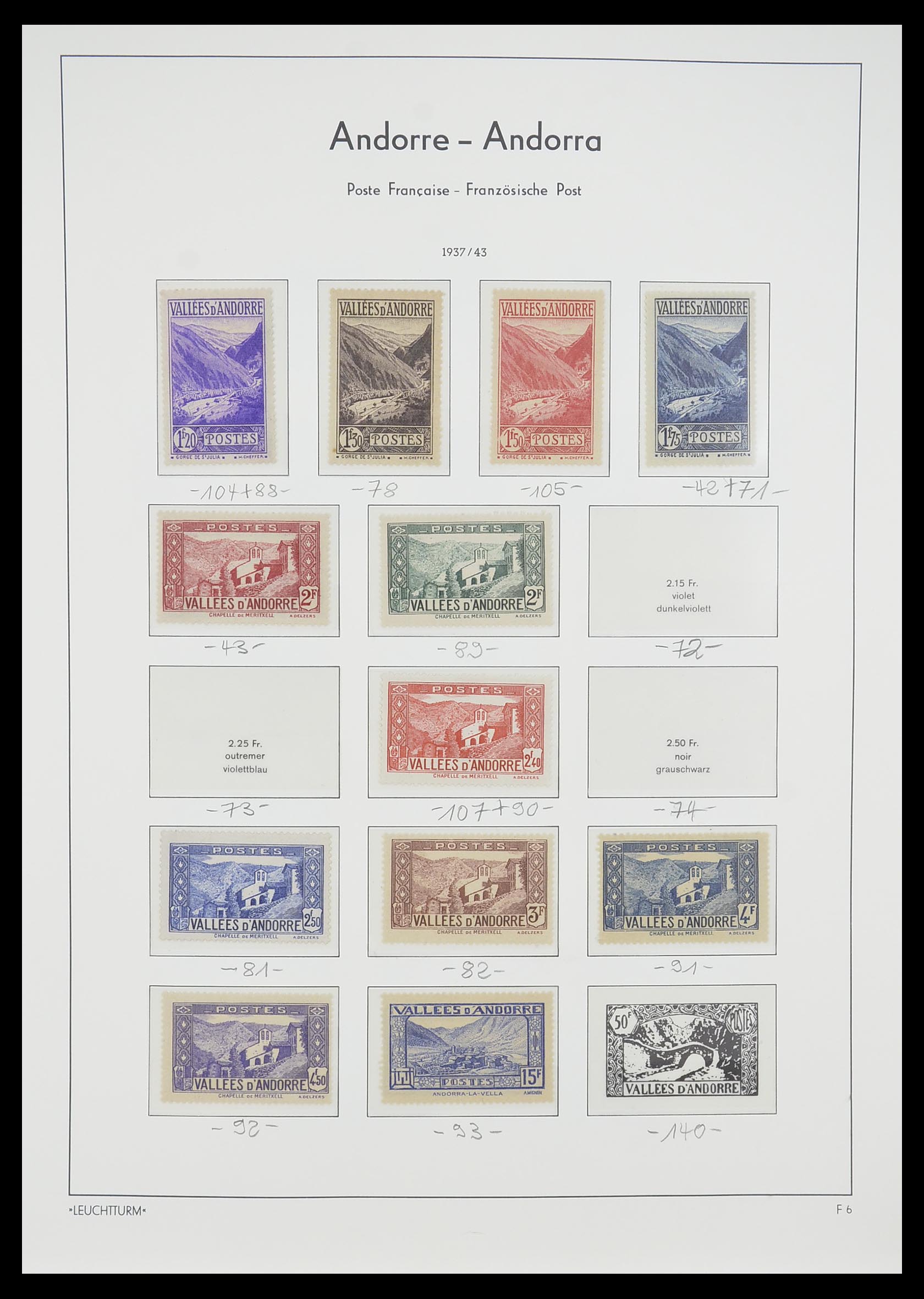 33316 006 - Postzegelverzameling 33316 Frans Andorra 1931-2016!