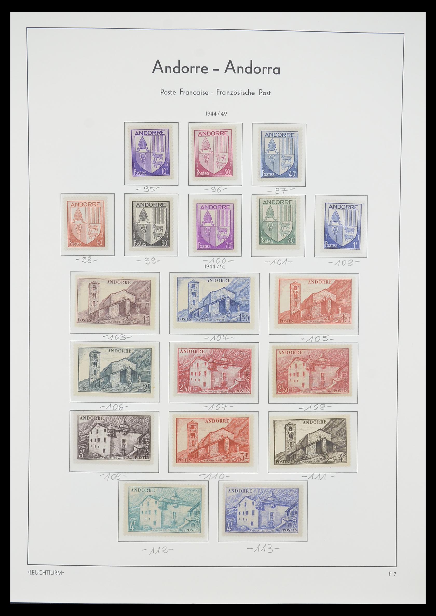 33316 007 - Postzegelverzameling 33316 Frans Andorra 1931-2016!