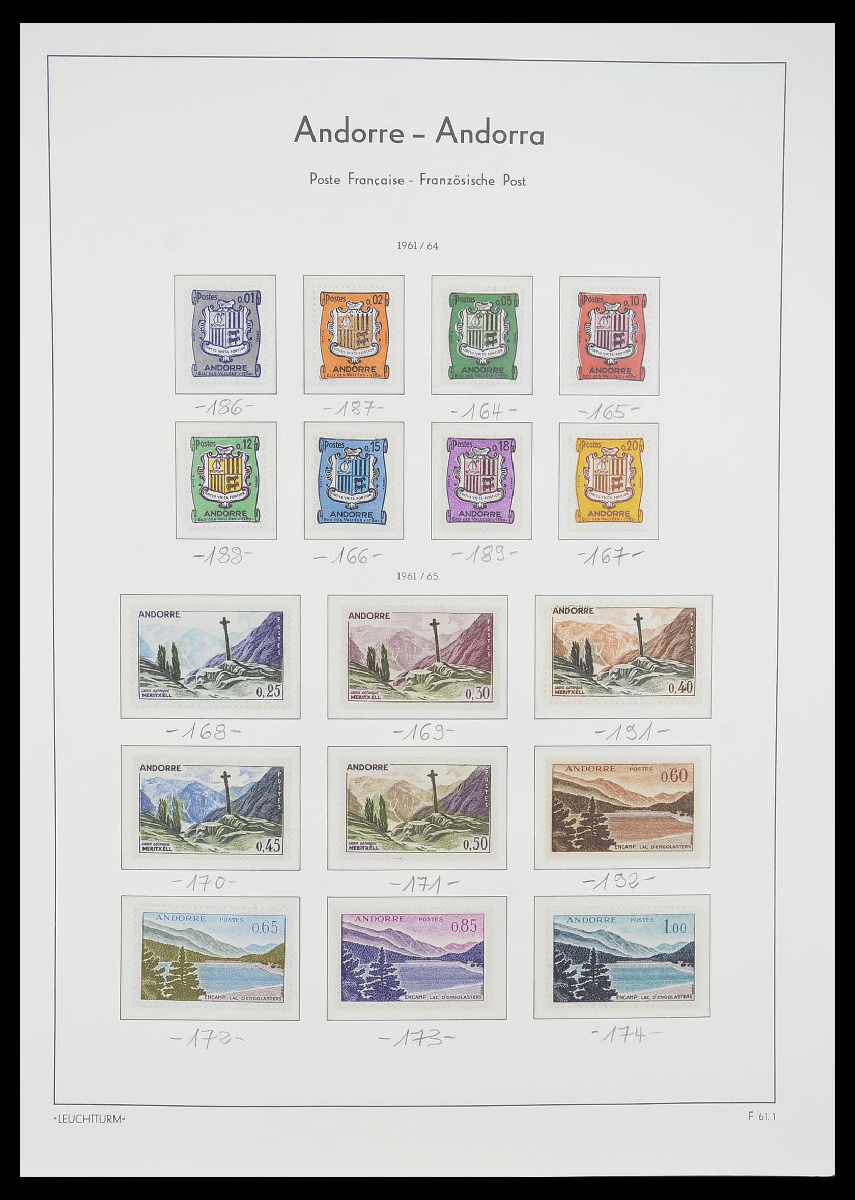 33316 012 - Postzegelverzameling 33316 Frans Andorra 1931-2016!