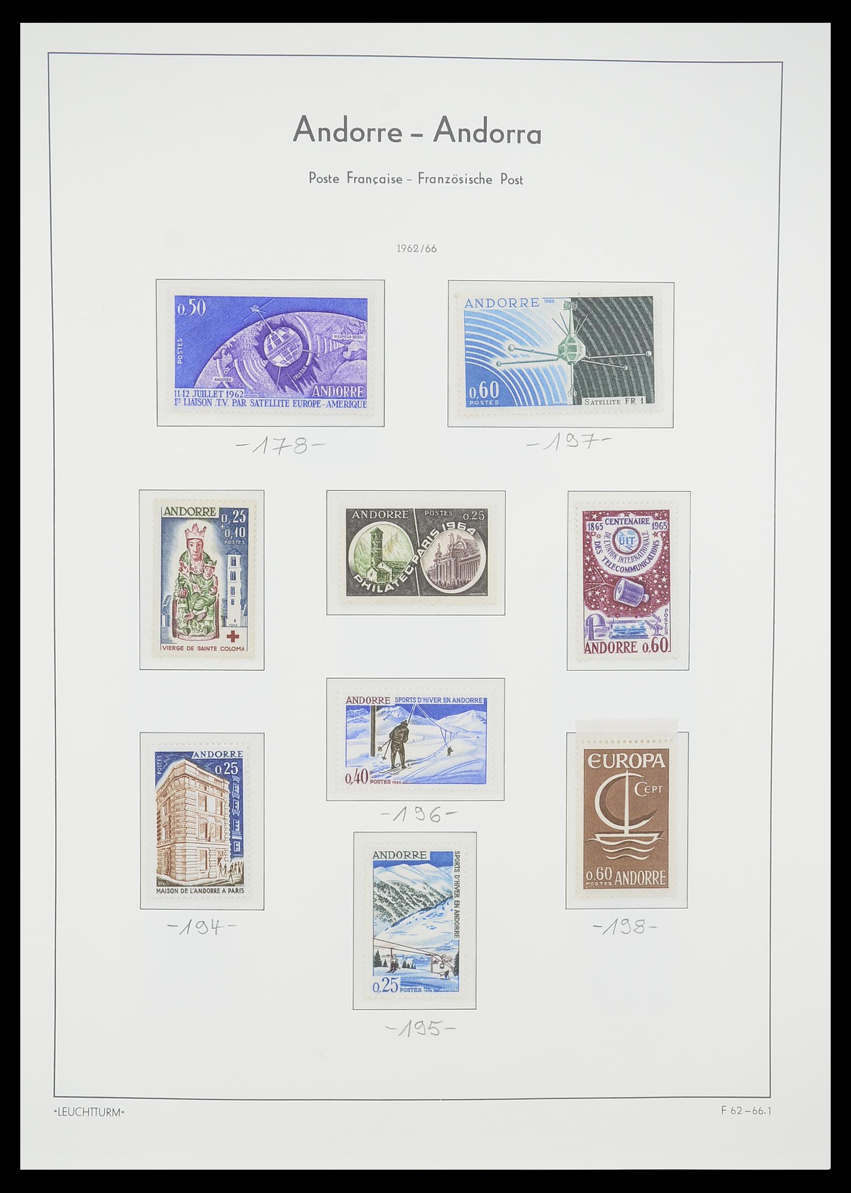 33316 014 - Postzegelverzameling 33316 Frans Andorra 1931-2016!