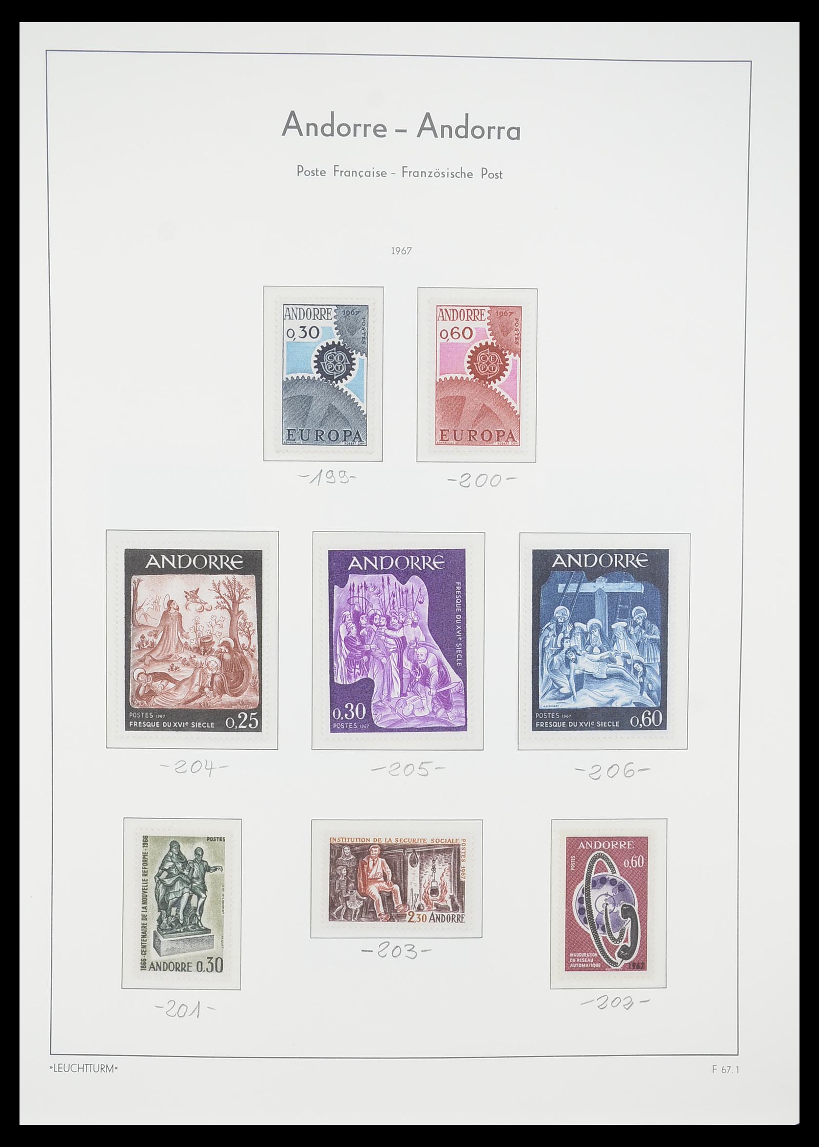 33316 015 - Postzegelverzameling 33316 Frans Andorra 1931-2016!