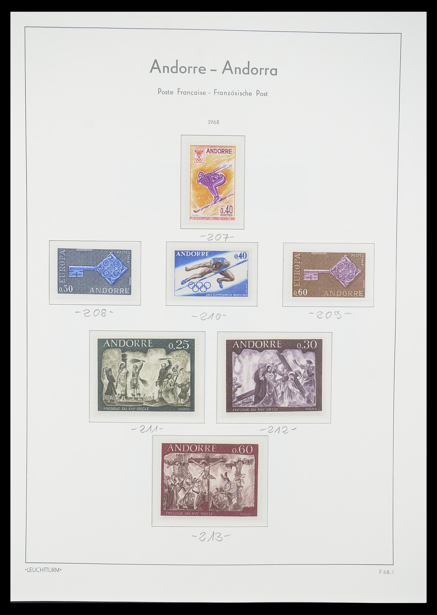 33316 016 - Postzegelverzameling 33316 Frans Andorra 1931-2016!