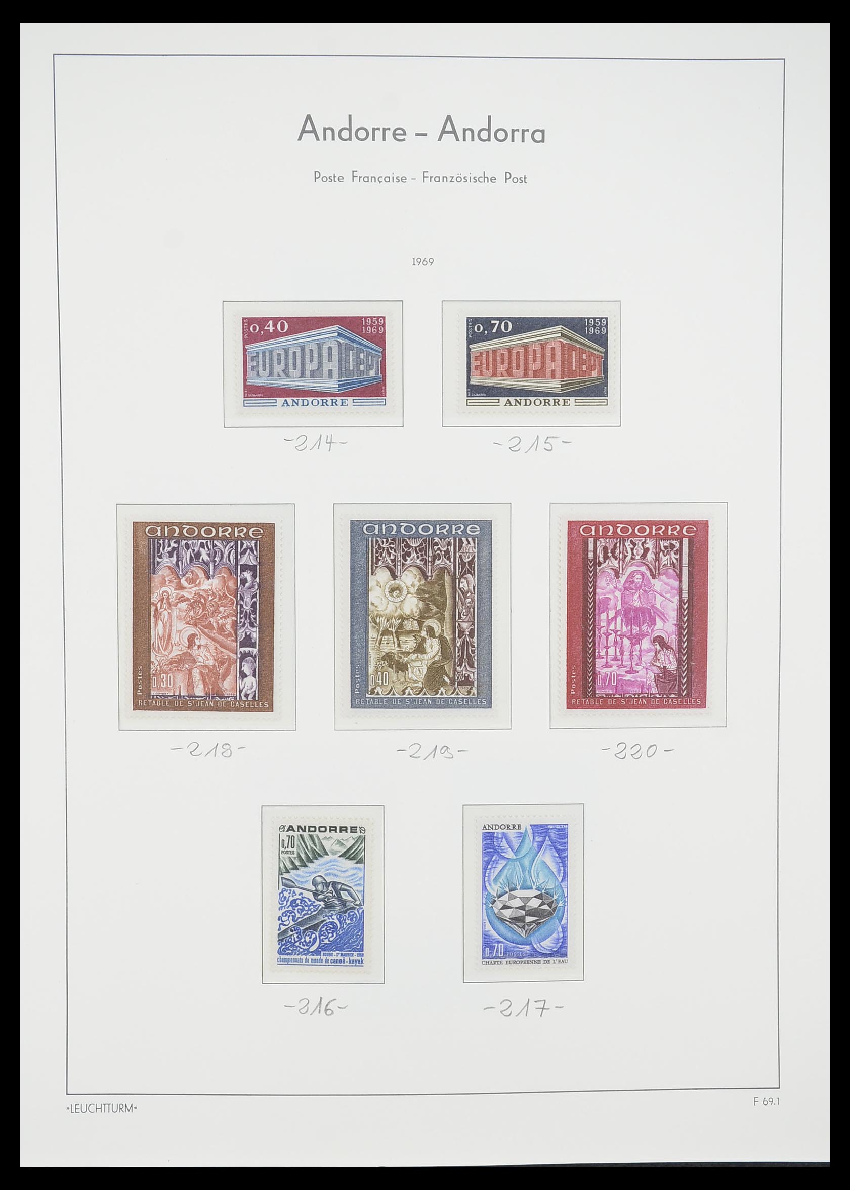 33316 017 - Postzegelverzameling 33316 Frans Andorra 1931-2016!
