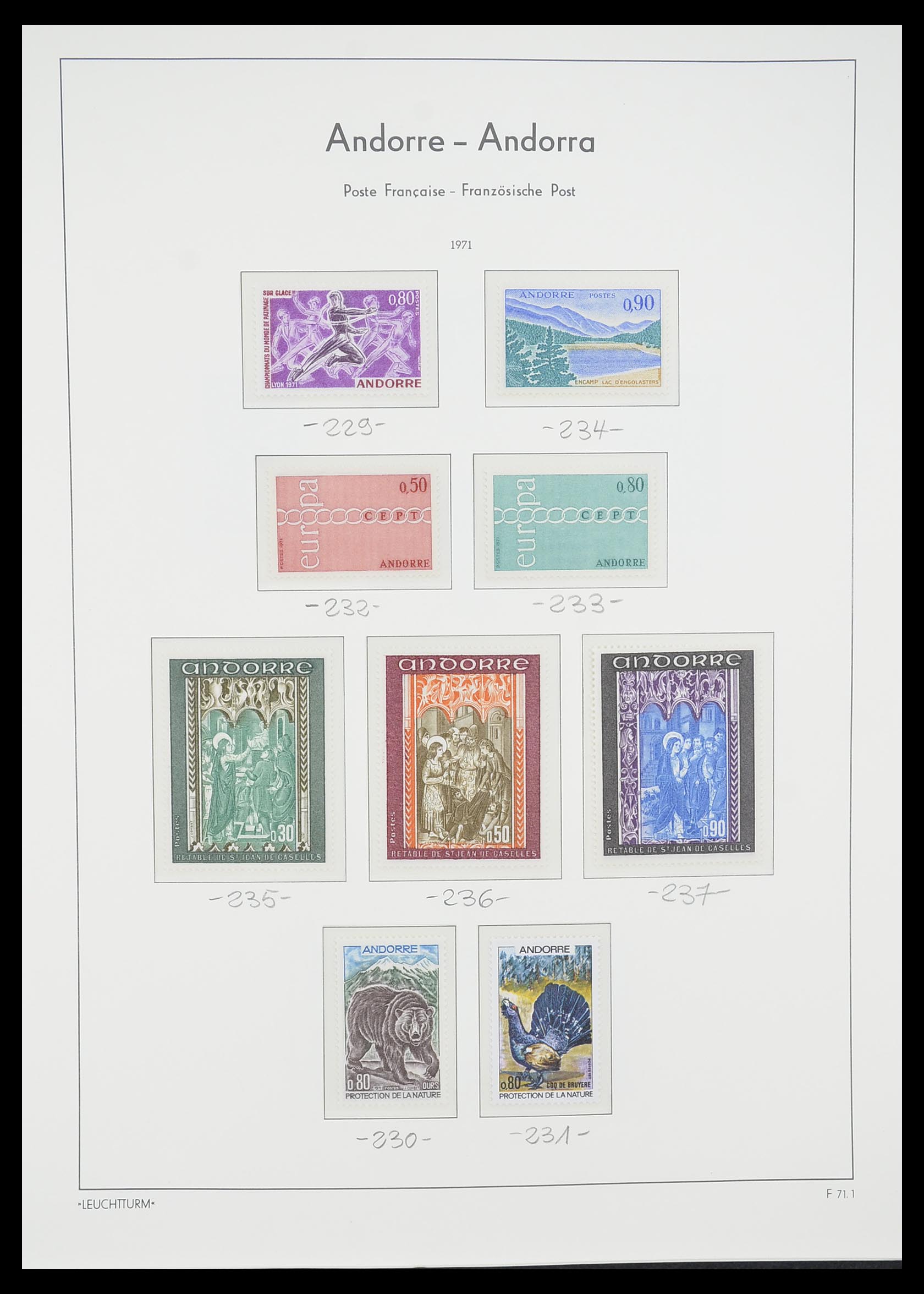 33316 019 - Postzegelverzameling 33316 Frans Andorra 1931-2016!
