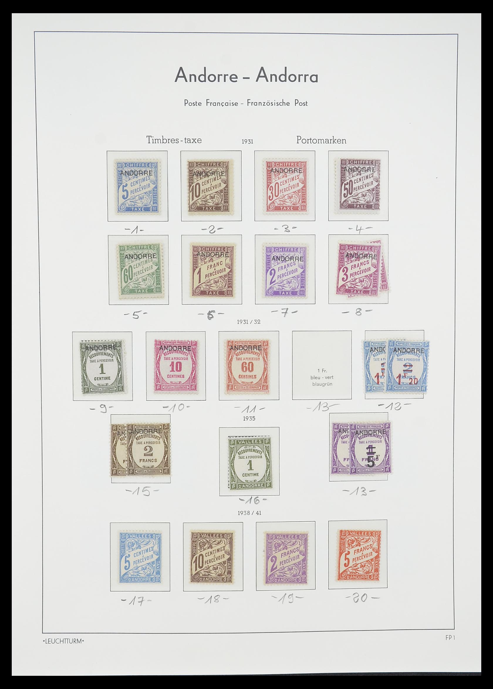 33316 022 - Postzegelverzameling 33316 Frans Andorra 1931-2016!