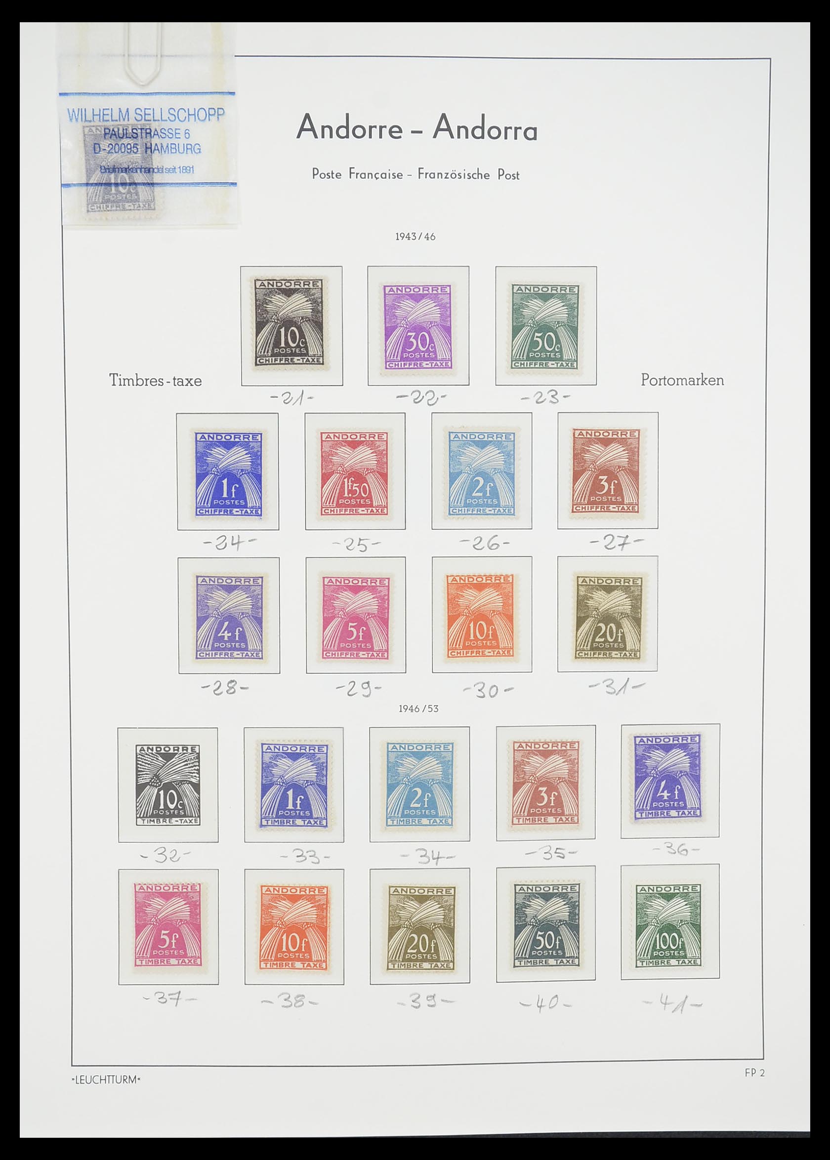 33316 023 - Postzegelverzameling 33316 Frans Andorra 1931-2016!