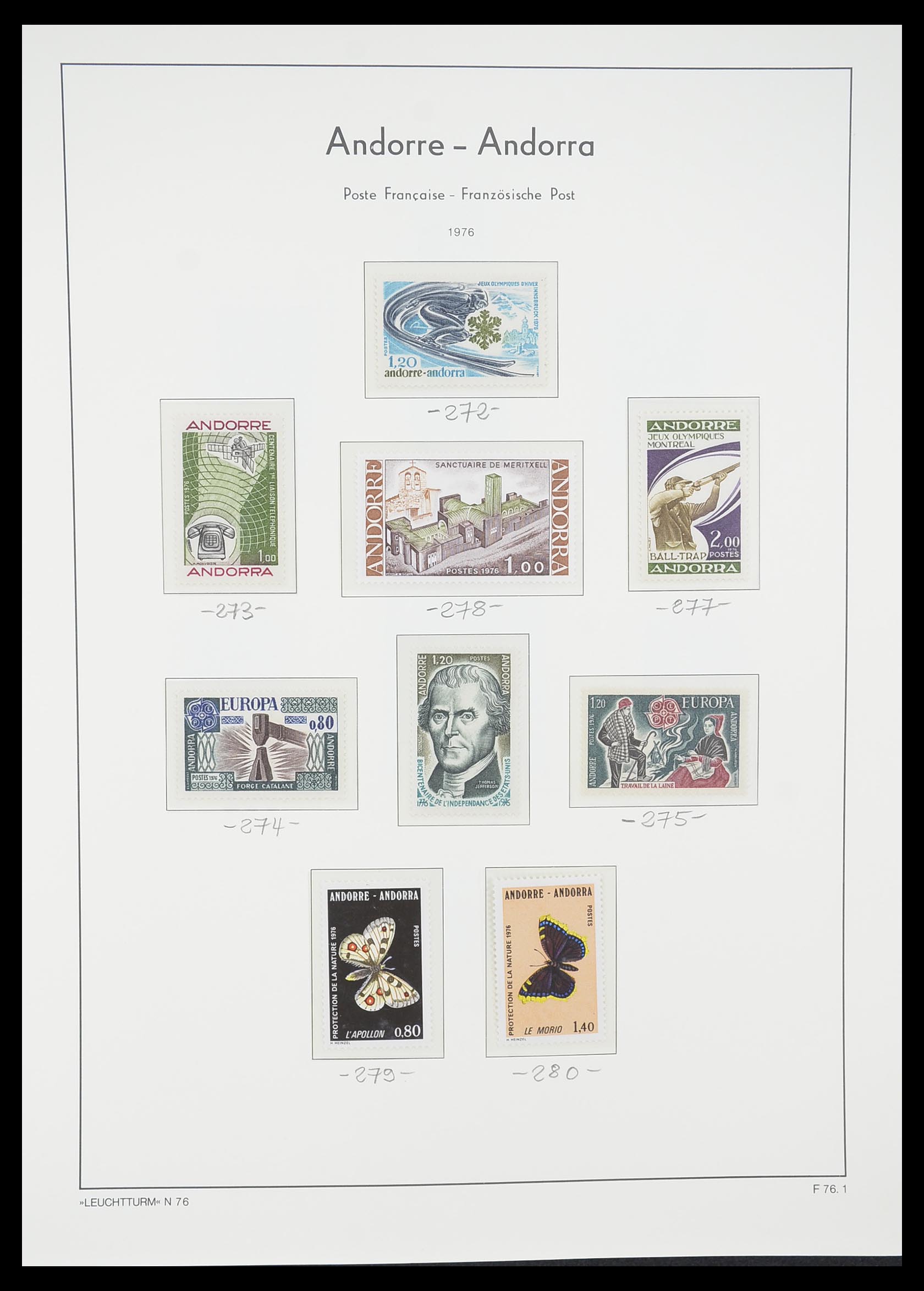 33316 027 - Postzegelverzameling 33316 Frans Andorra 1931-2016!