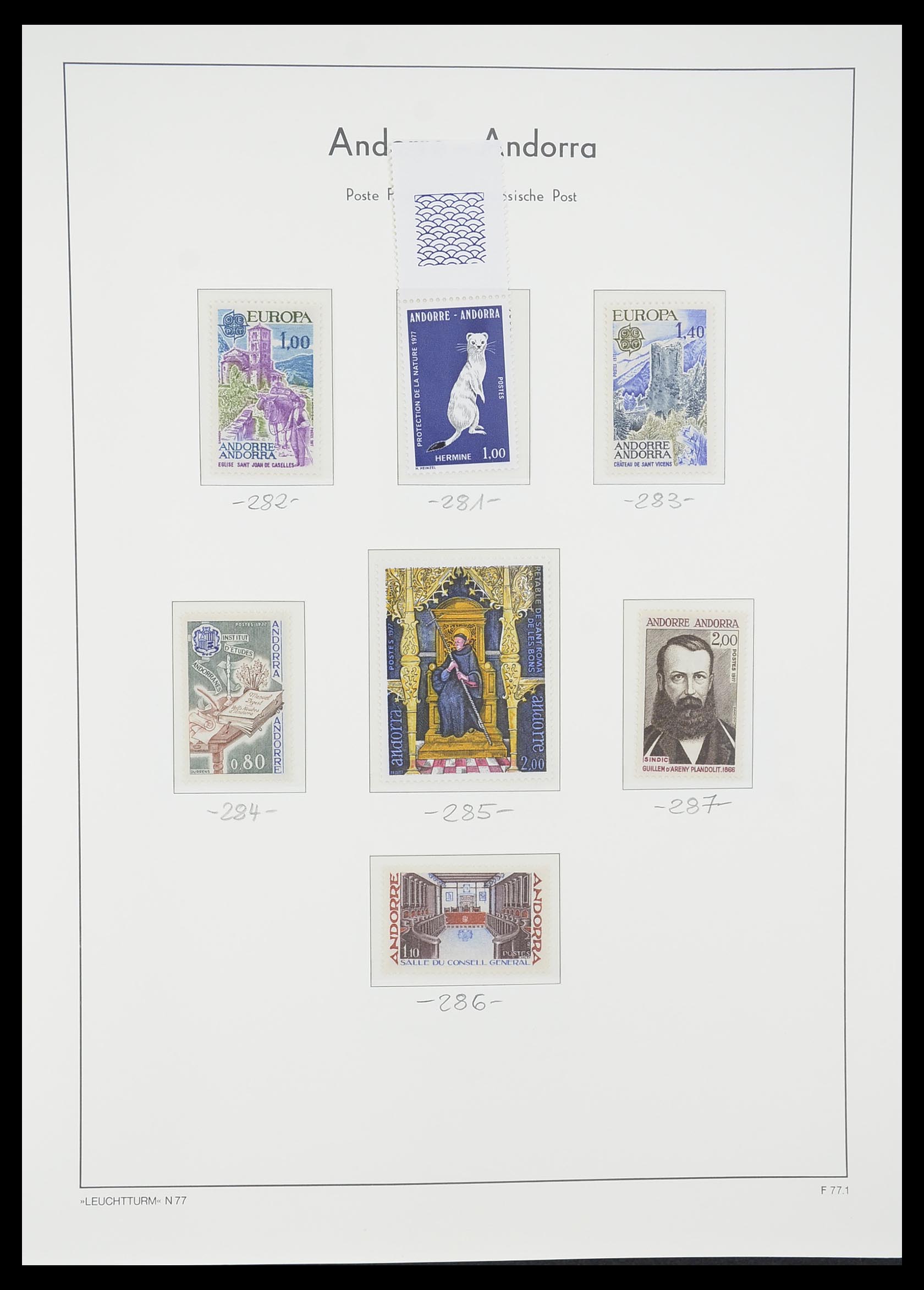 33316 028 - Postzegelverzameling 33316 Frans Andorra 1931-2016!