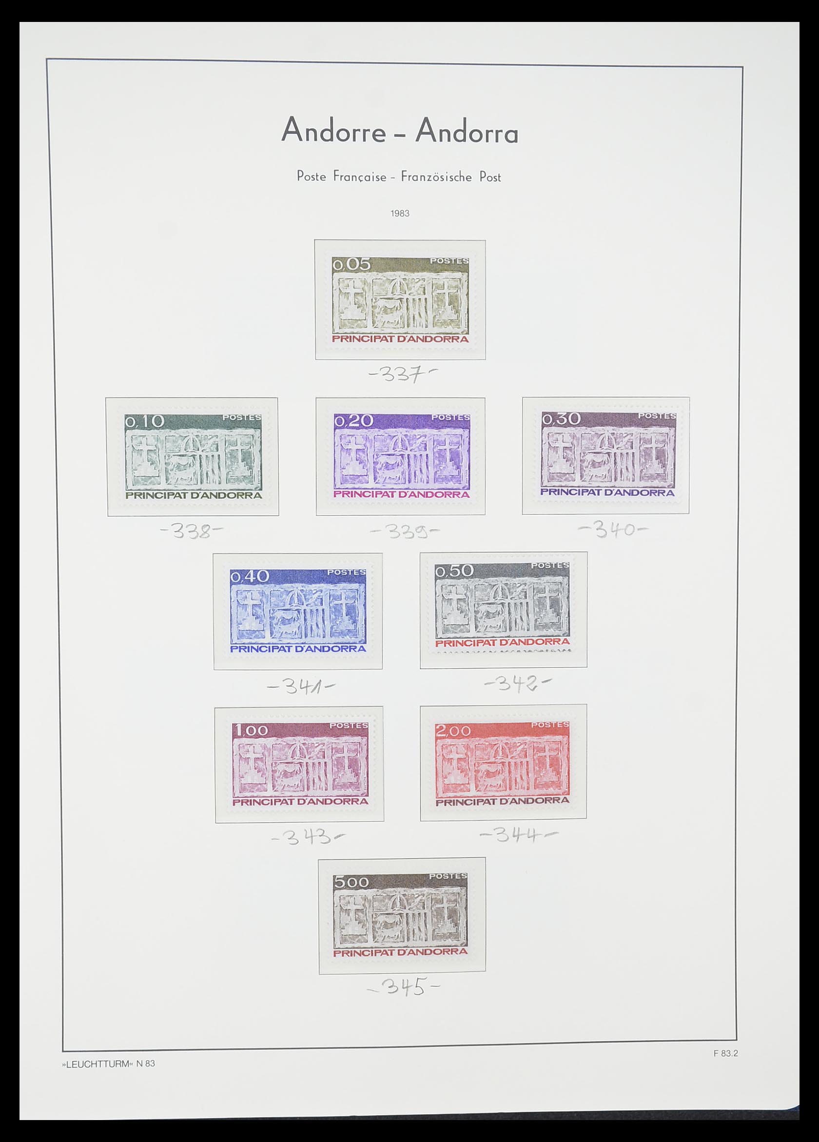 33316 036 - Postzegelverzameling 33316 Frans Andorra 1931-2016!