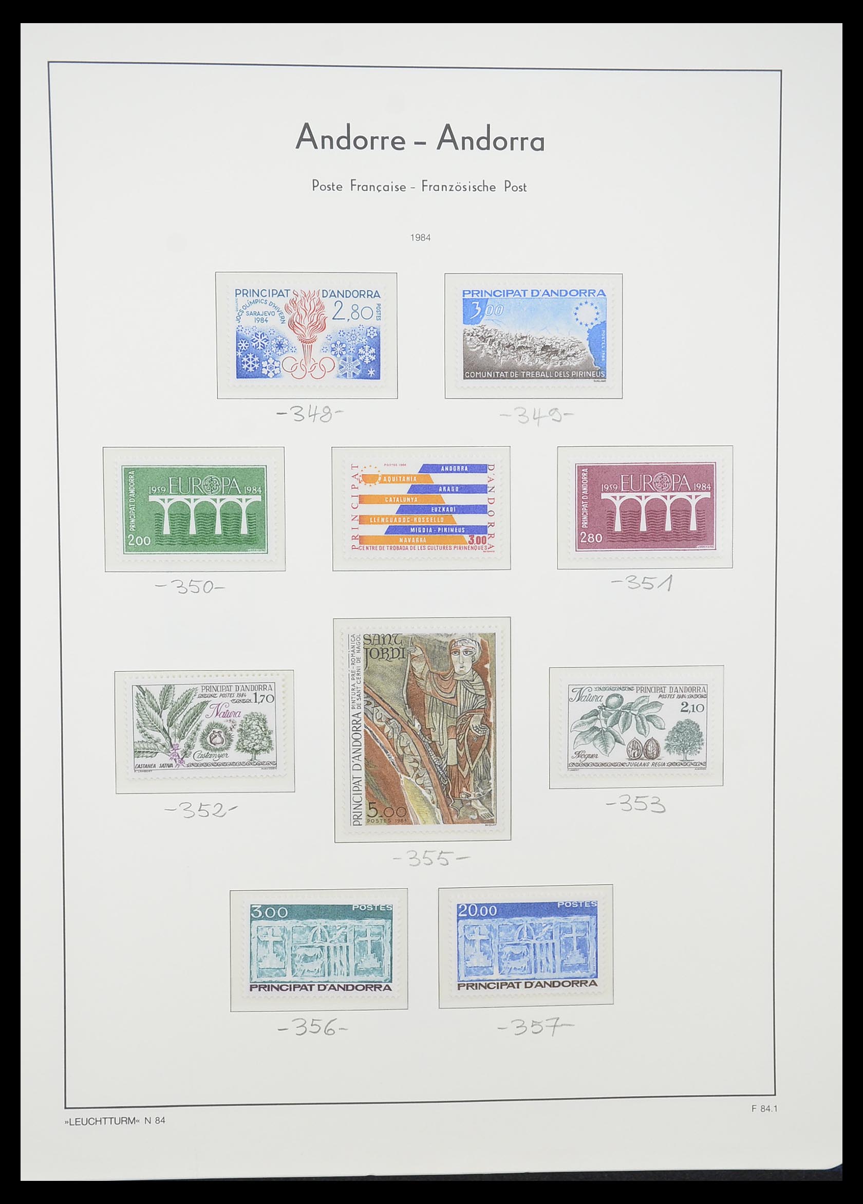 33316 037 - Postzegelverzameling 33316 Frans Andorra 1931-2016!