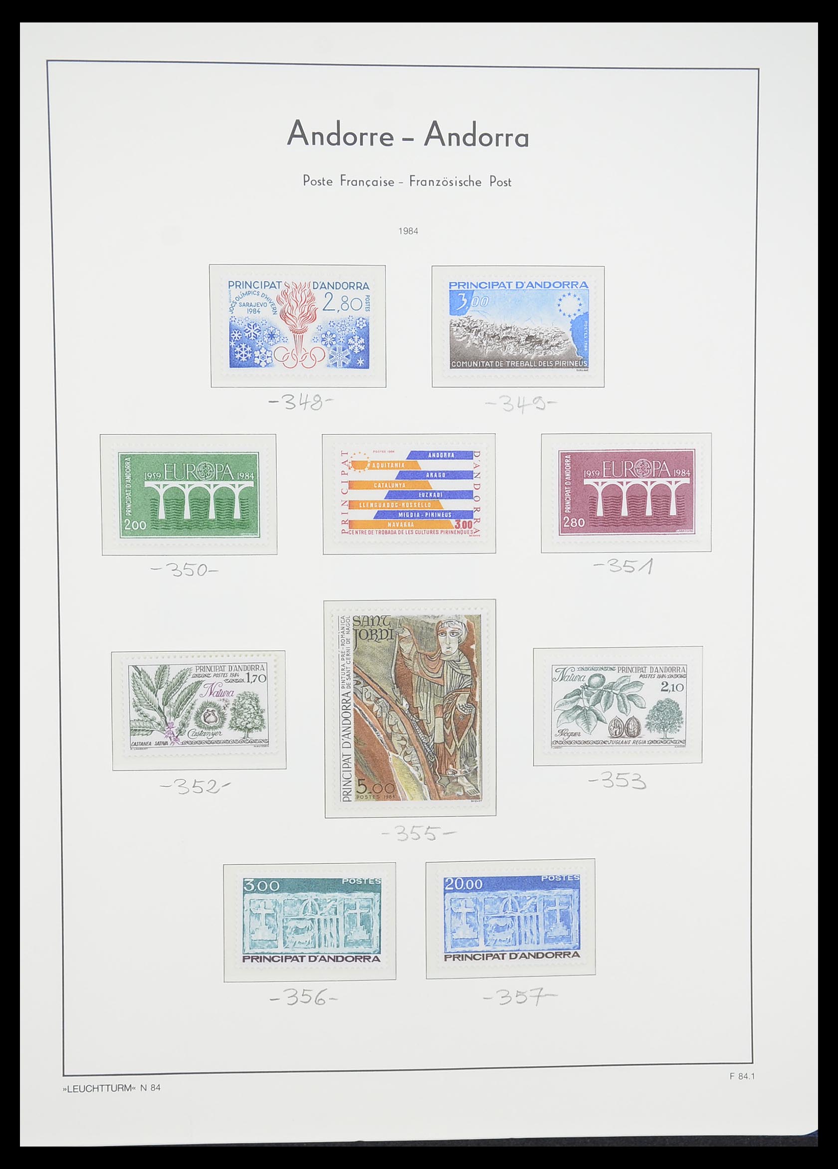 33316 038 - Postzegelverzameling 33316 Frans Andorra 1931-2016!