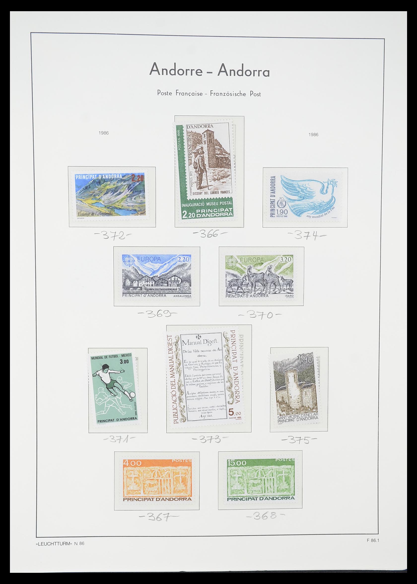 33316 041 - Postzegelverzameling 33316 Frans Andorra 1931-2016!