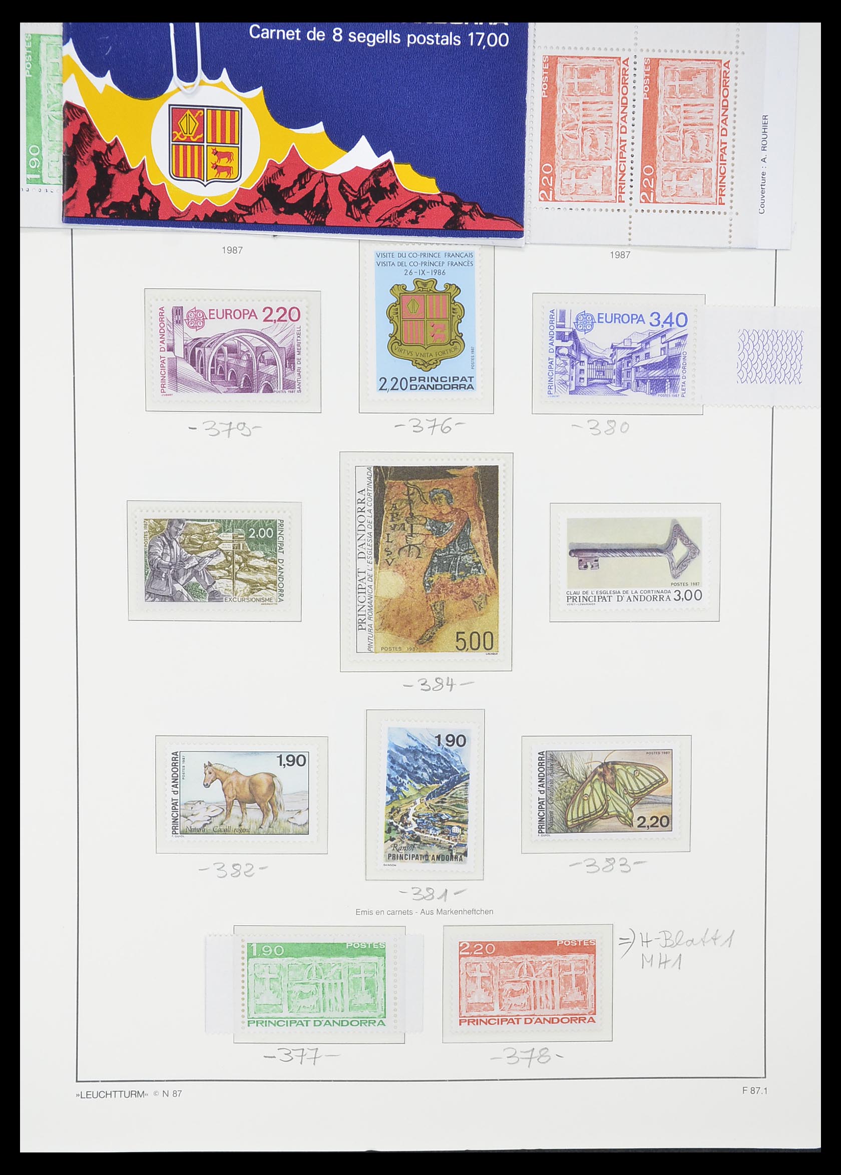 33316 042 - Postzegelverzameling 33316 Frans Andorra 1931-2016!