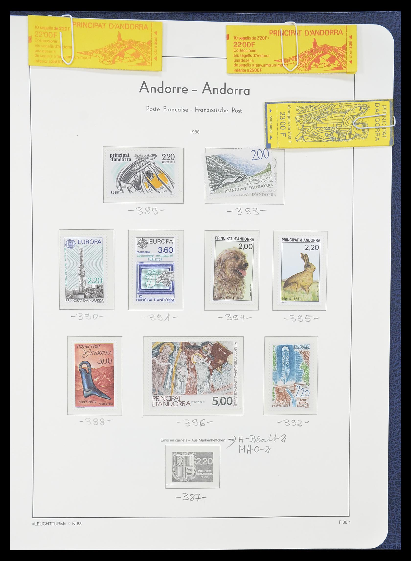 33316 043 - Postzegelverzameling 33316 Frans Andorra 1931-2016!