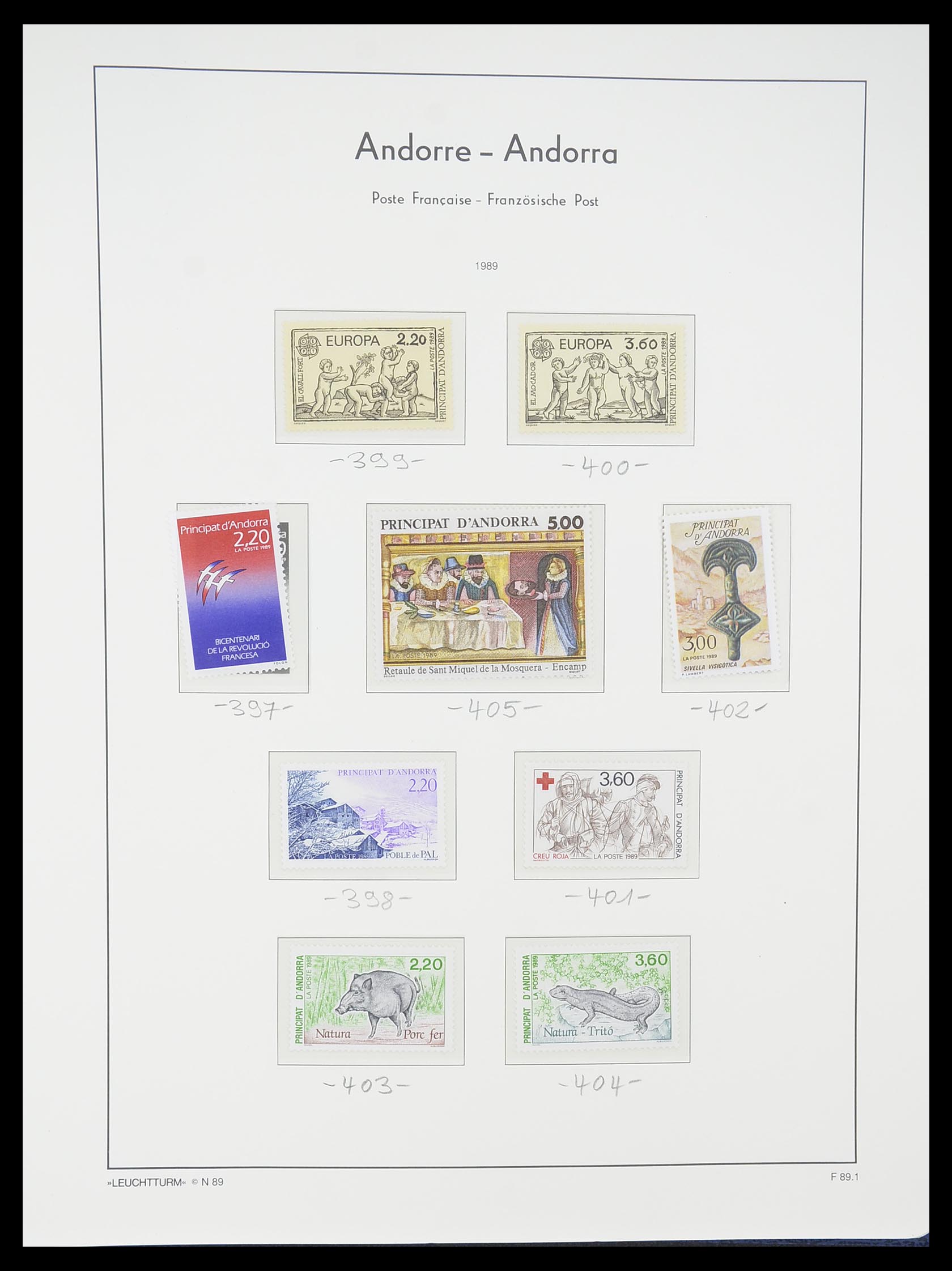 33316 044 - Postzegelverzameling 33316 Frans Andorra 1931-2016!