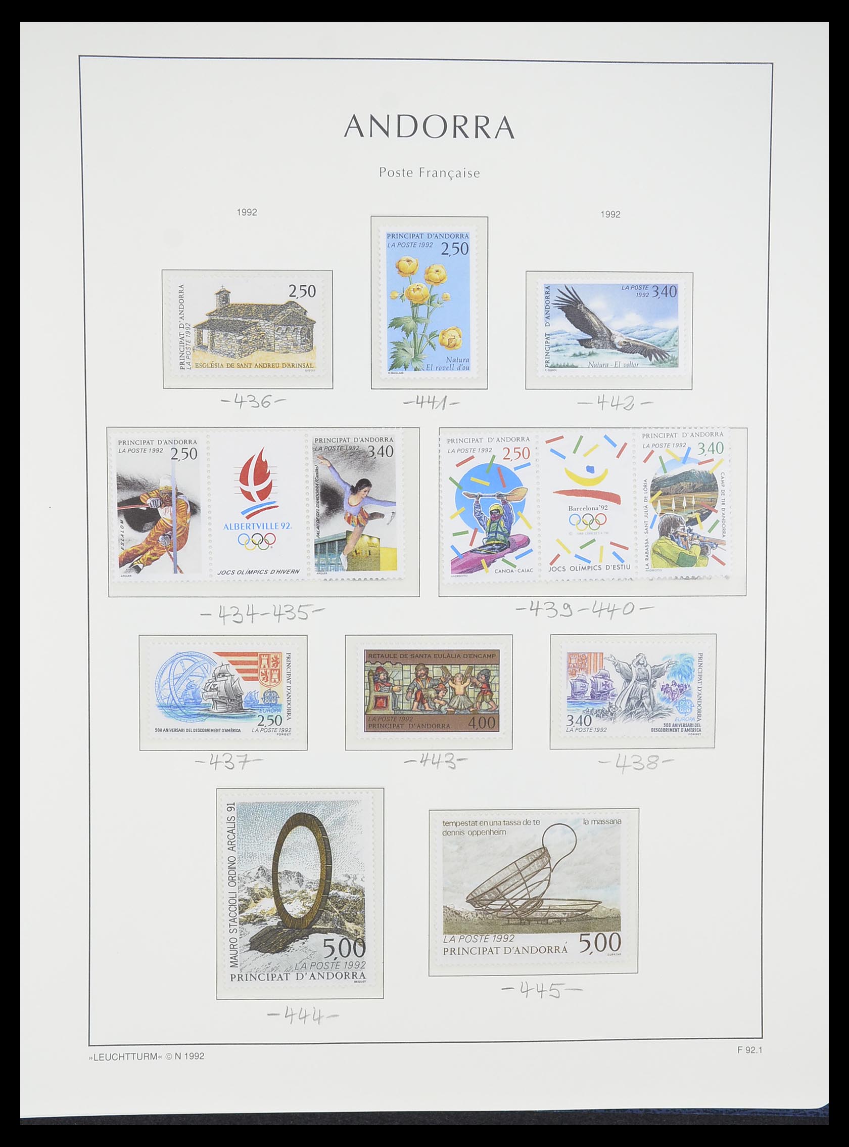 33316 048 - Postzegelverzameling 33316 Frans Andorra 1931-2016!