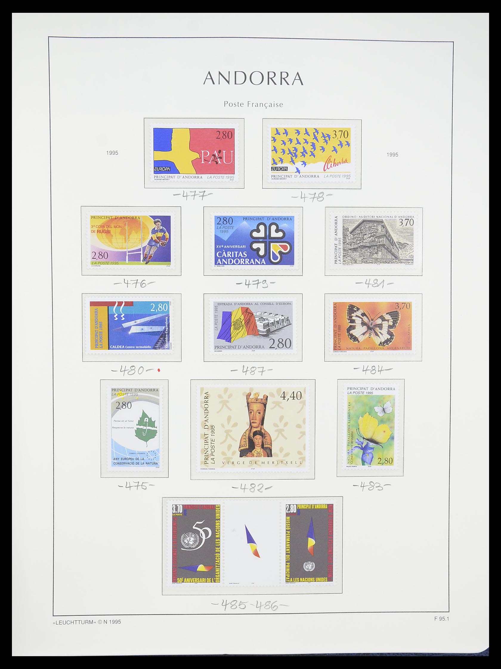 33316 052 - Postzegelverzameling 33316 Frans Andorra 1931-2016!