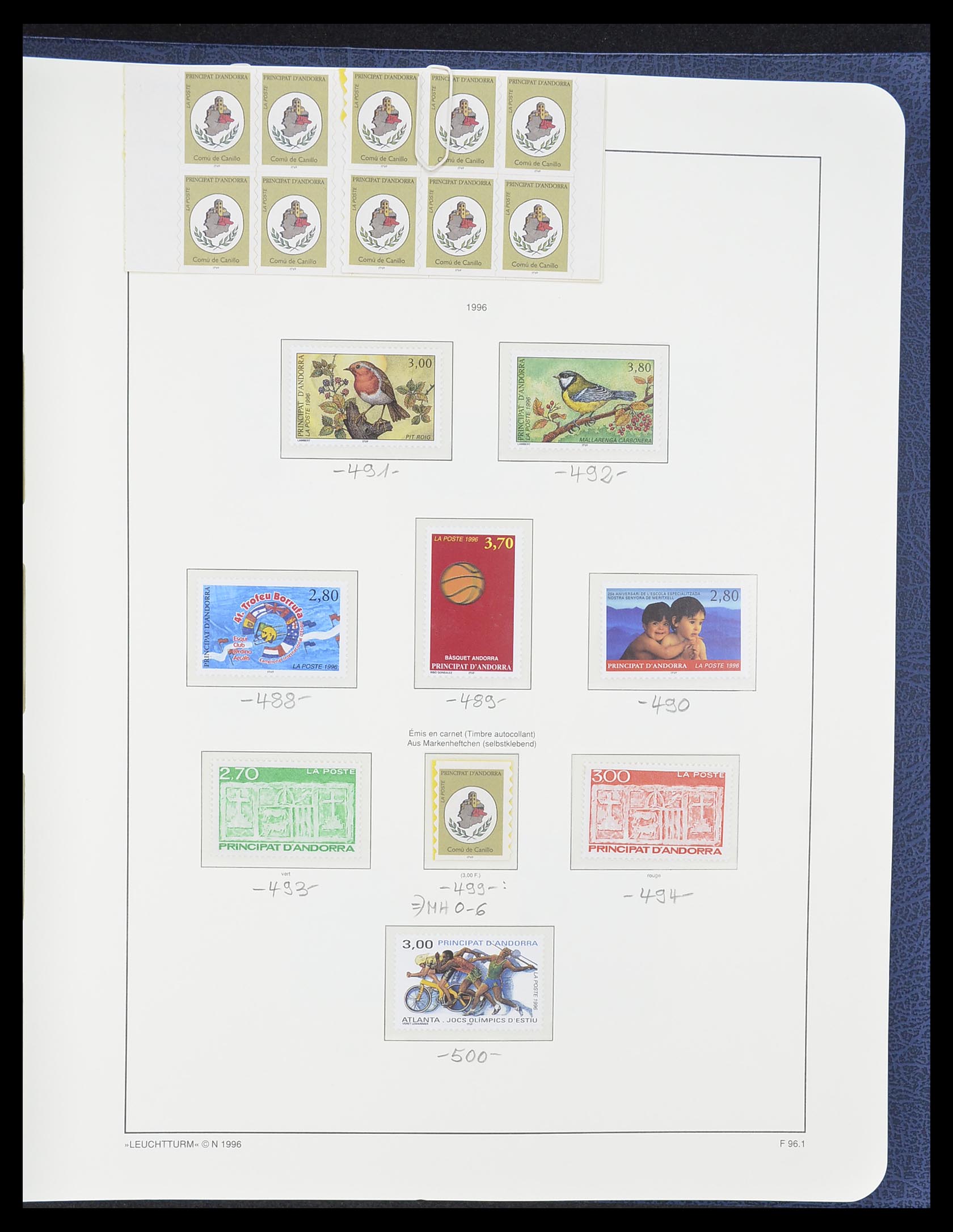 33316 053 - Postzegelverzameling 33316 Frans Andorra 1931-2016!
