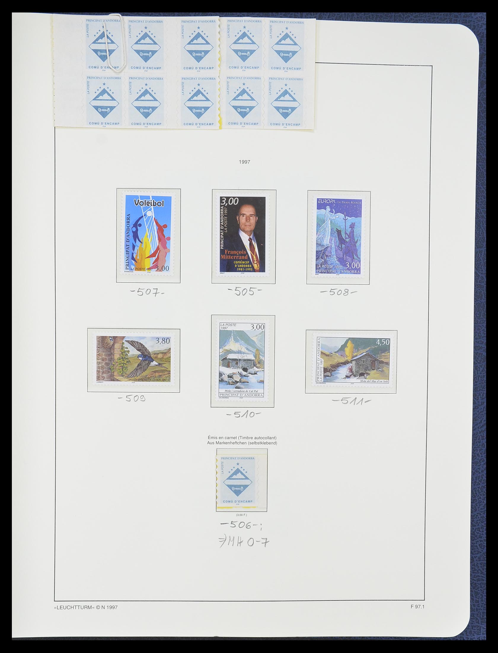 33316 055 - Postzegelverzameling 33316 Frans Andorra 1931-2016!