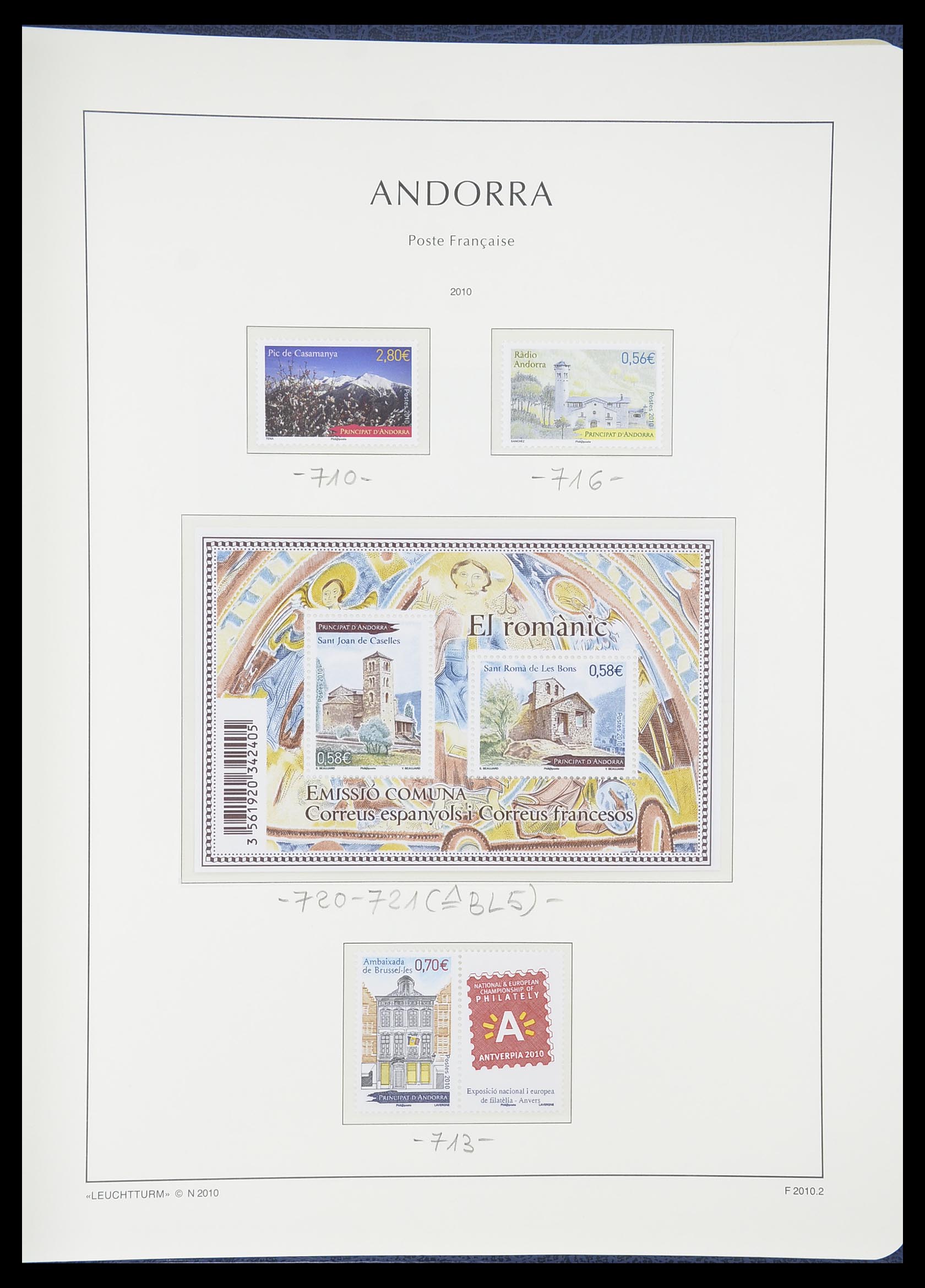 33316 080 - Postzegelverzameling 33316 Frans Andorra 1931-2016!