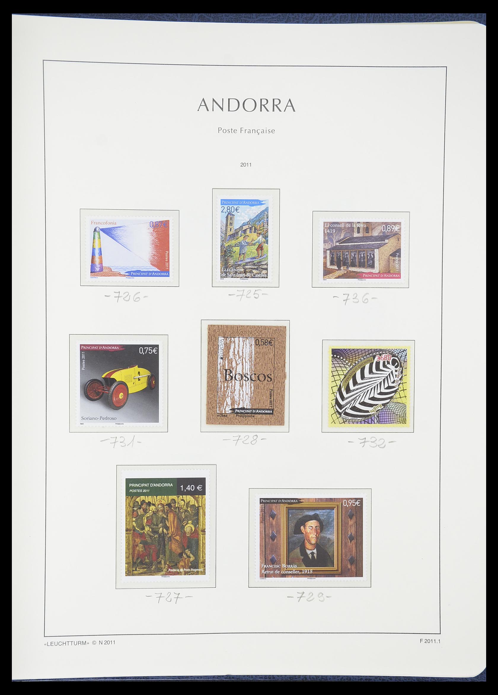 33316 082 - Postzegelverzameling 33316 Frans Andorra 1931-2016!