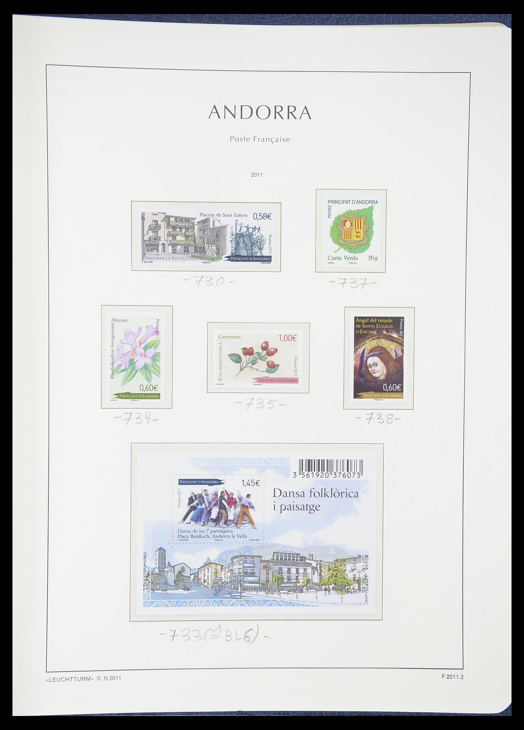 33316 083 - Postzegelverzameling 33316 Frans Andorra 1931-2016!