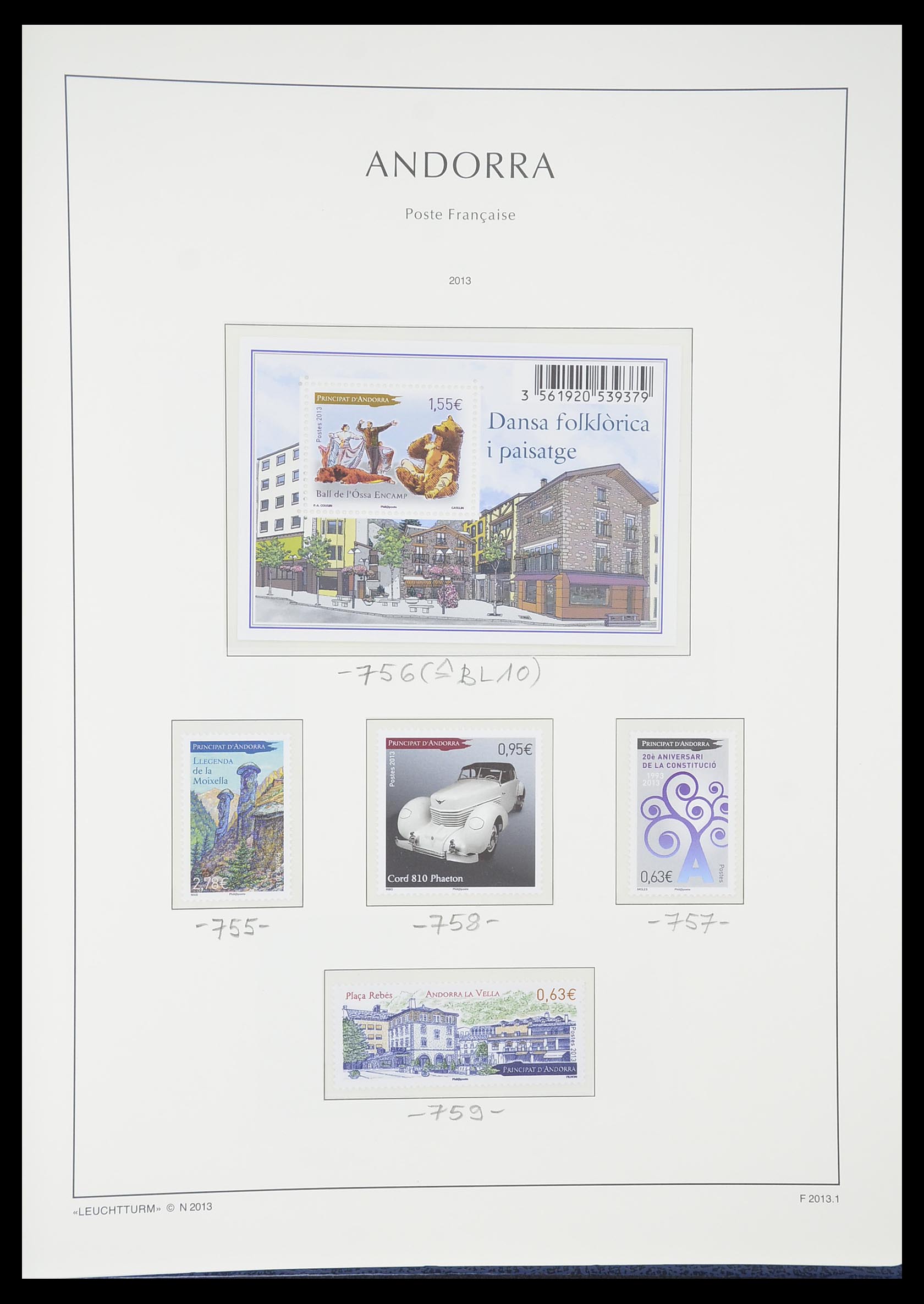 33316 087 - Postzegelverzameling 33316 Frans Andorra 1931-2016!