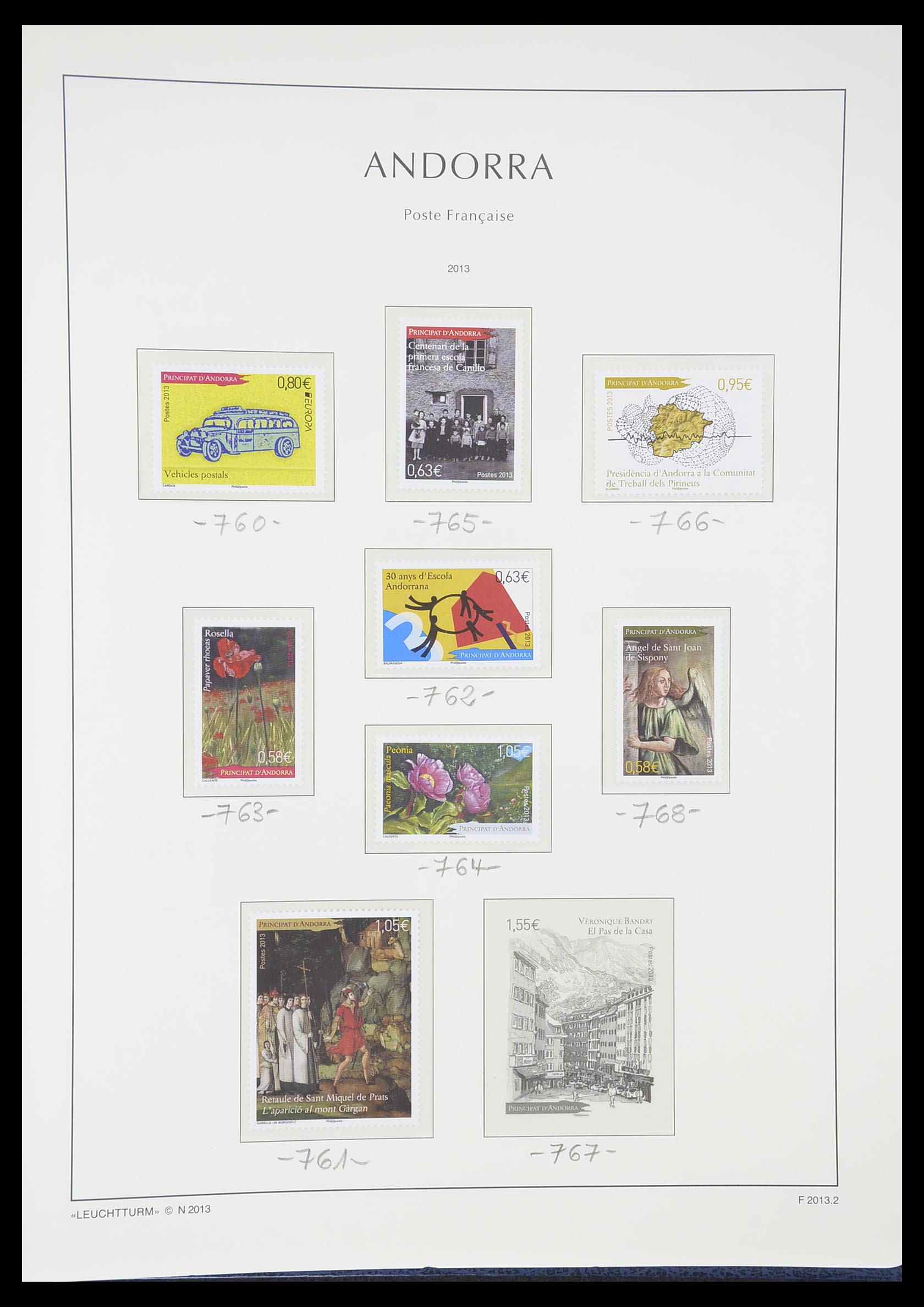 33316 088 - Postzegelverzameling 33316 Frans Andorra 1931-2016!