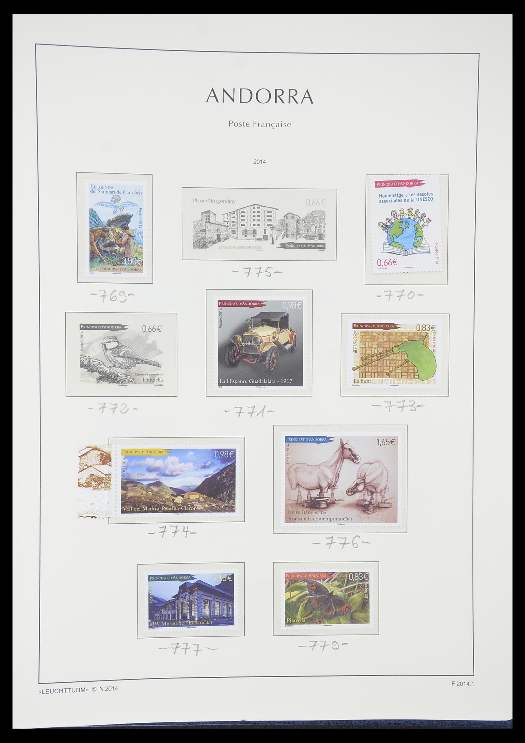 33316 089 - Postzegelverzameling 33316 Frans Andorra 1931-2016!