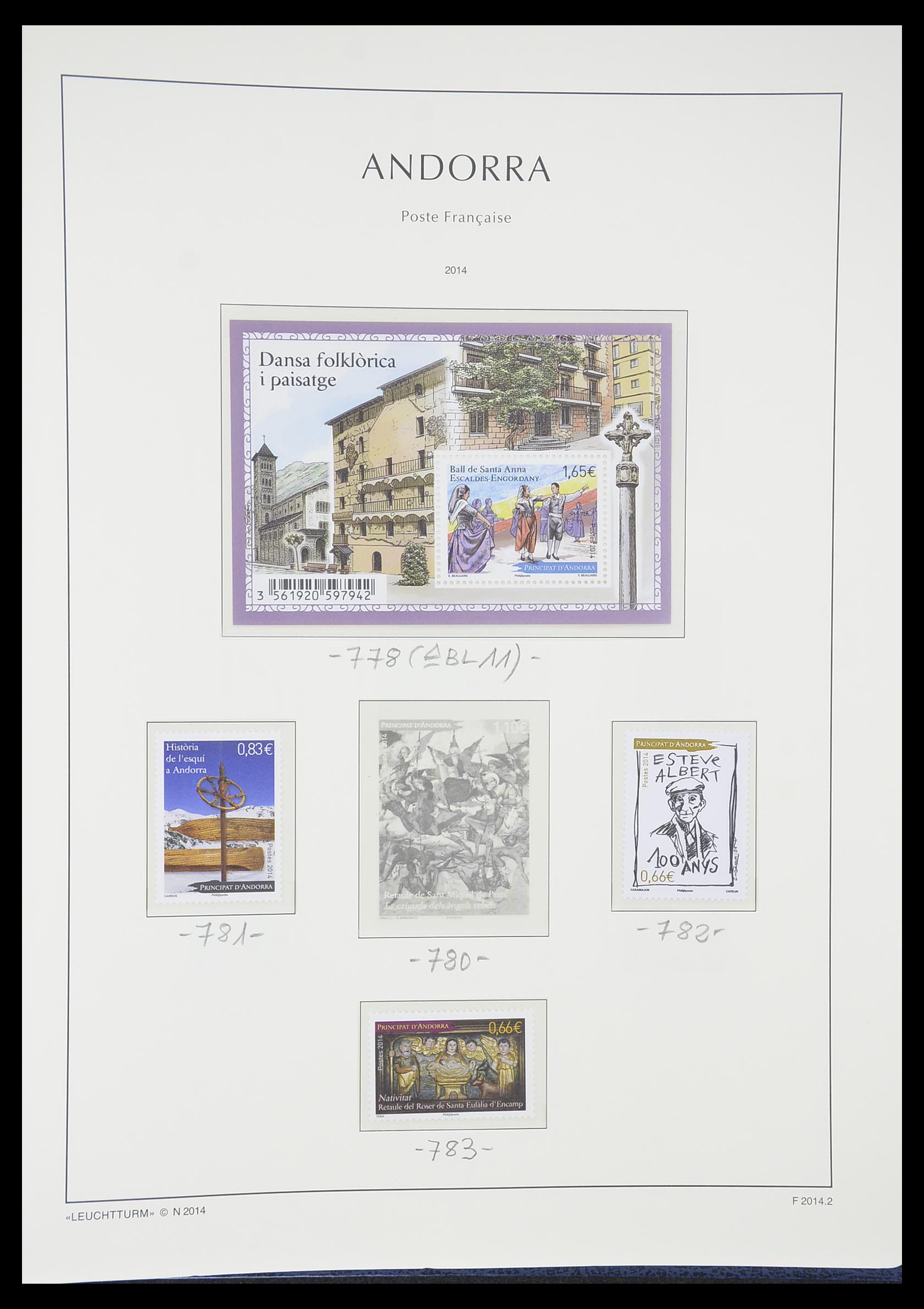 33316 090 - Postzegelverzameling 33316 Frans Andorra 1931-2016!