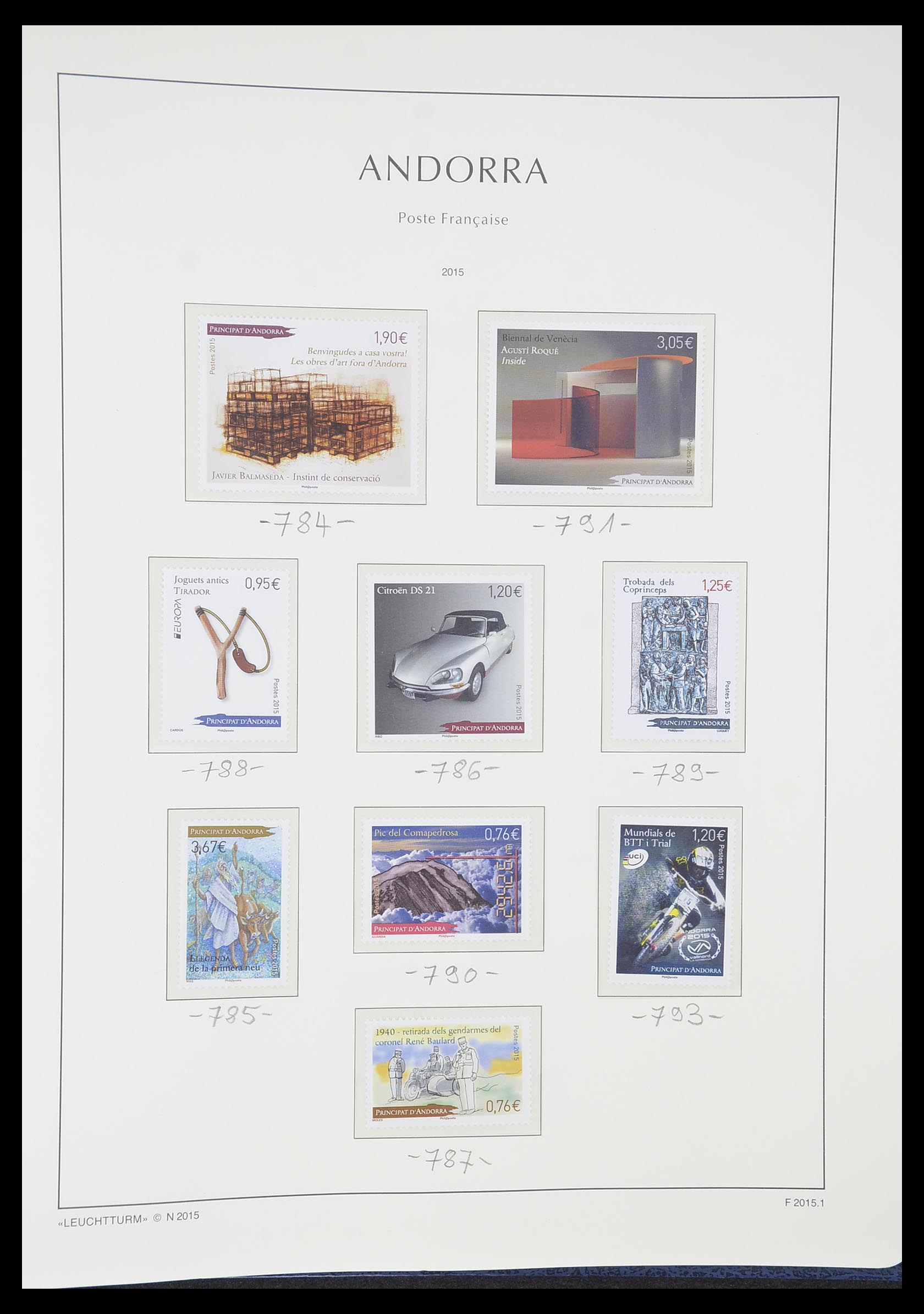 33316 091 - Postzegelverzameling 33316 Frans Andorra 1931-2016!