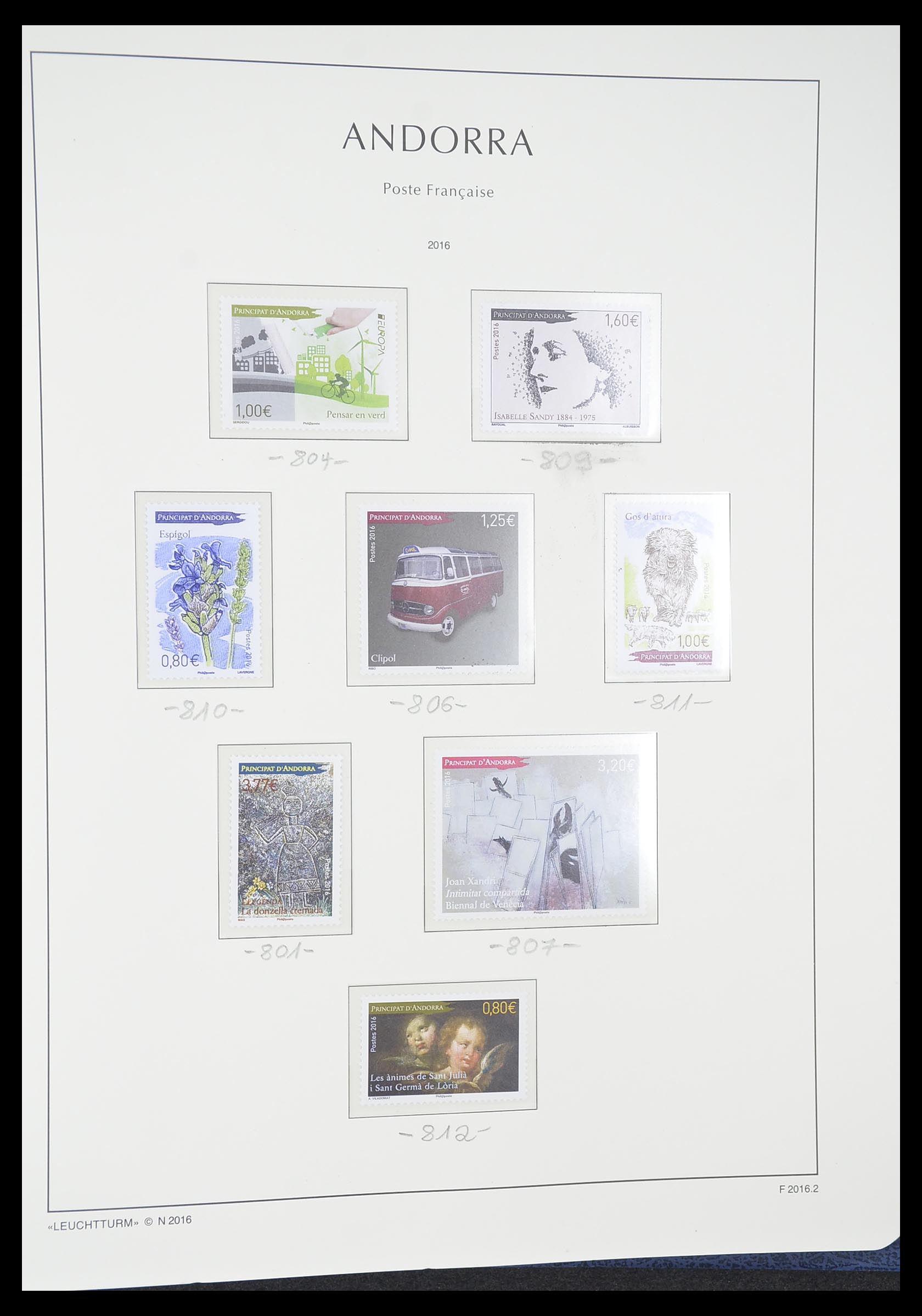 33316 094 - Postzegelverzameling 33316 Frans Andorra 1931-2016!