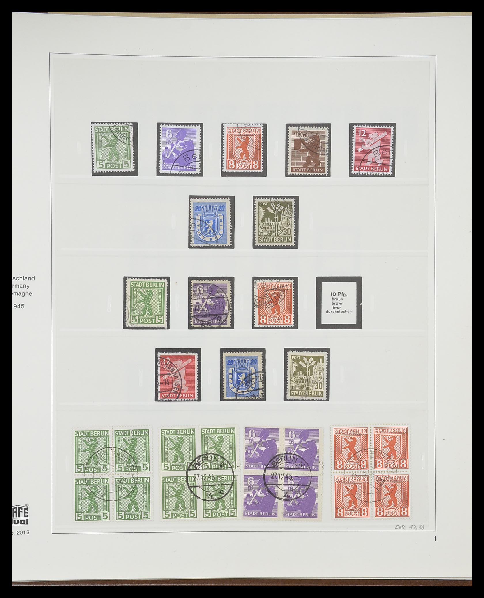 33317 002 - Postzegelverzameling 33317 Sovjet Zone 1945-1949.