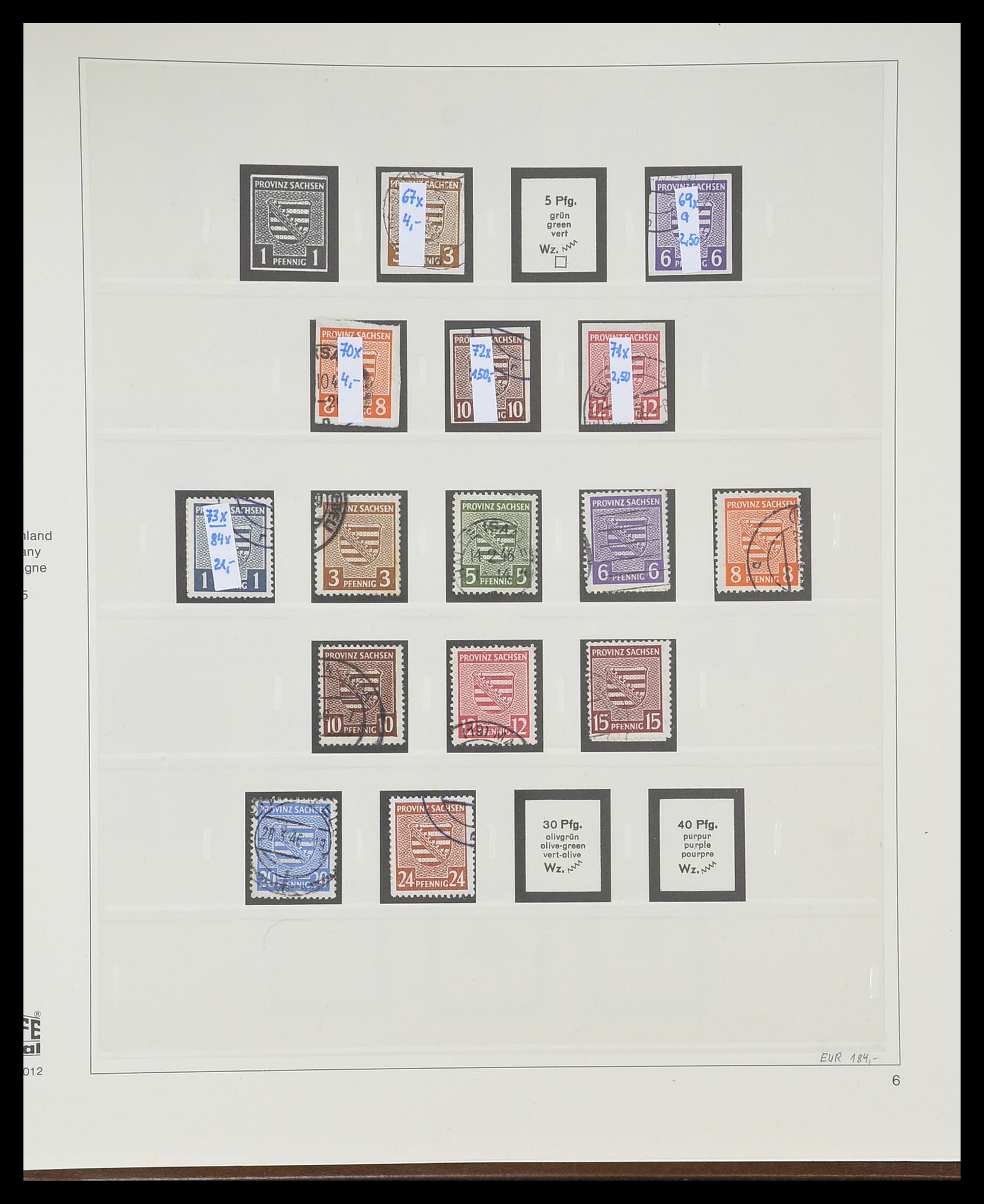 33317 007 - Postzegelverzameling 33317 Sovjet Zone 1945-1949.