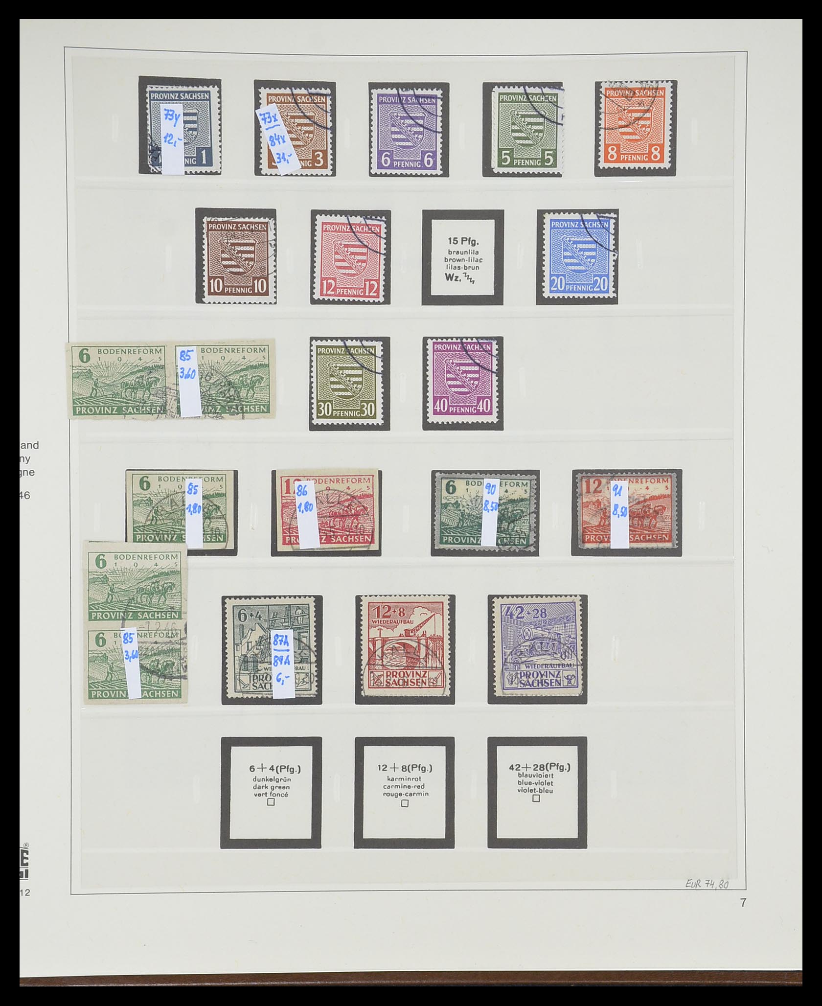 33317 008 - Postzegelverzameling 33317 Sovjet Zone 1945-1949.