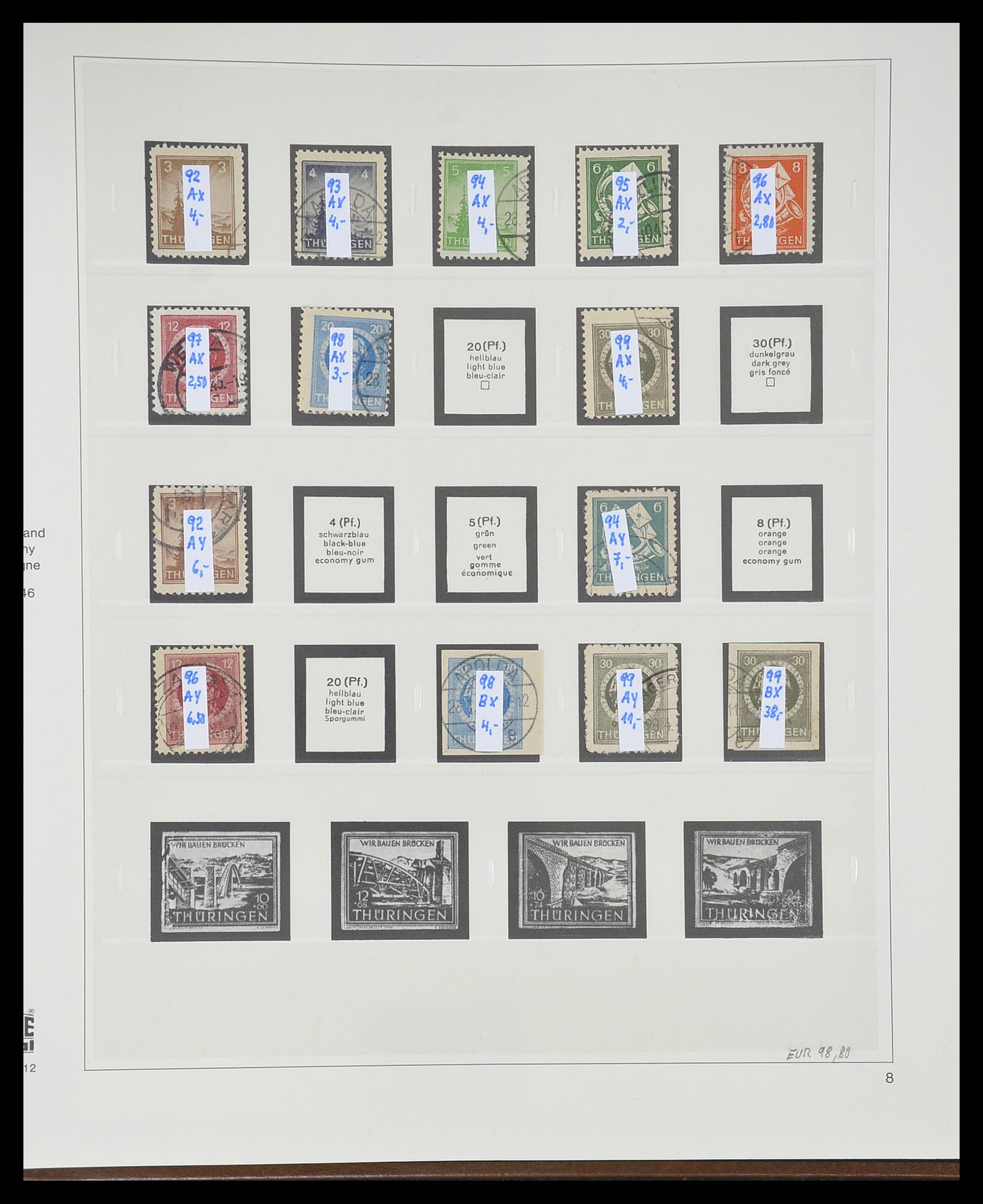 33317 009 - Postzegelverzameling 33317 Sovjet Zone 1945-1949.