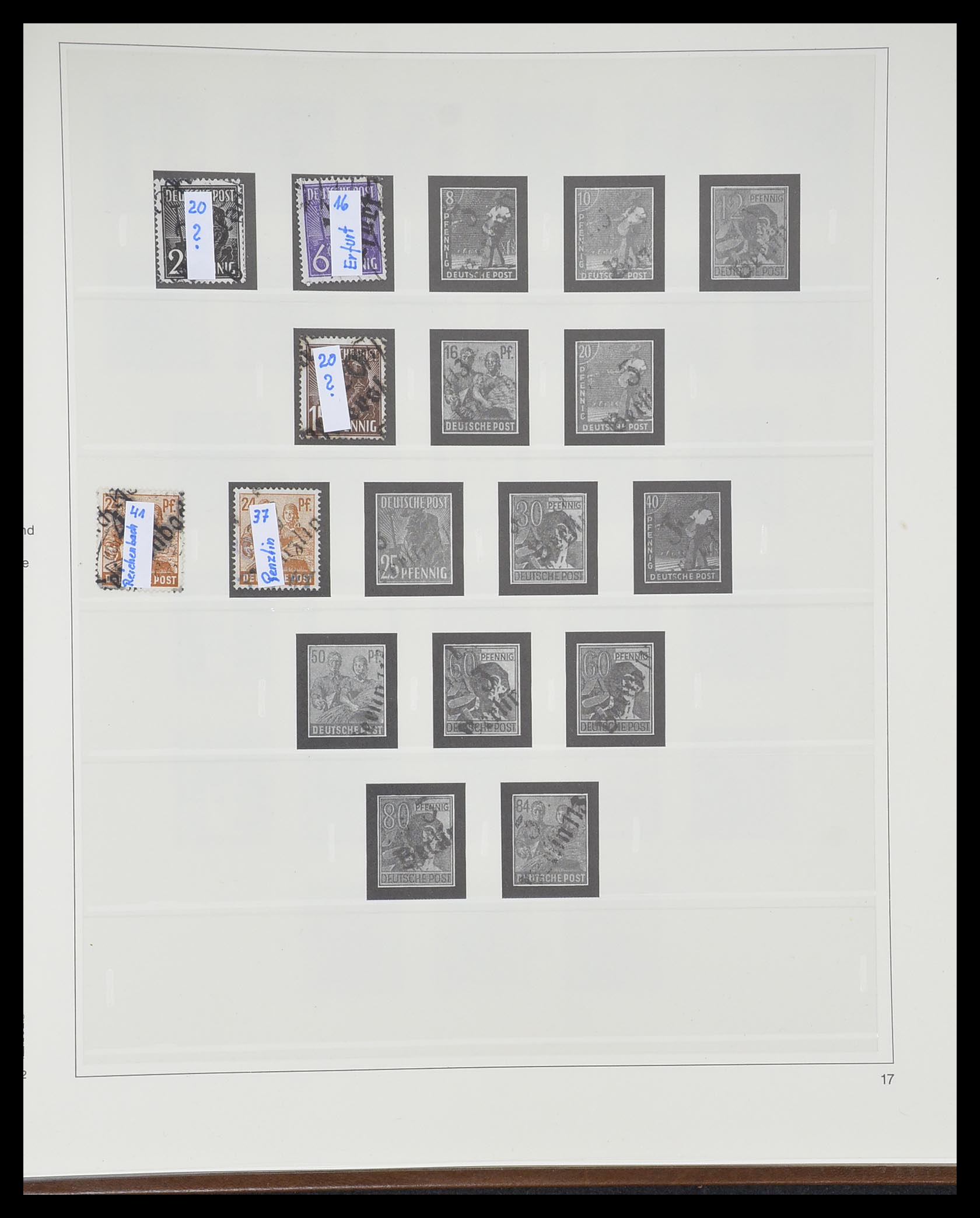 33317 017 - Postzegelverzameling 33317 Sovjet Zone 1945-1949.