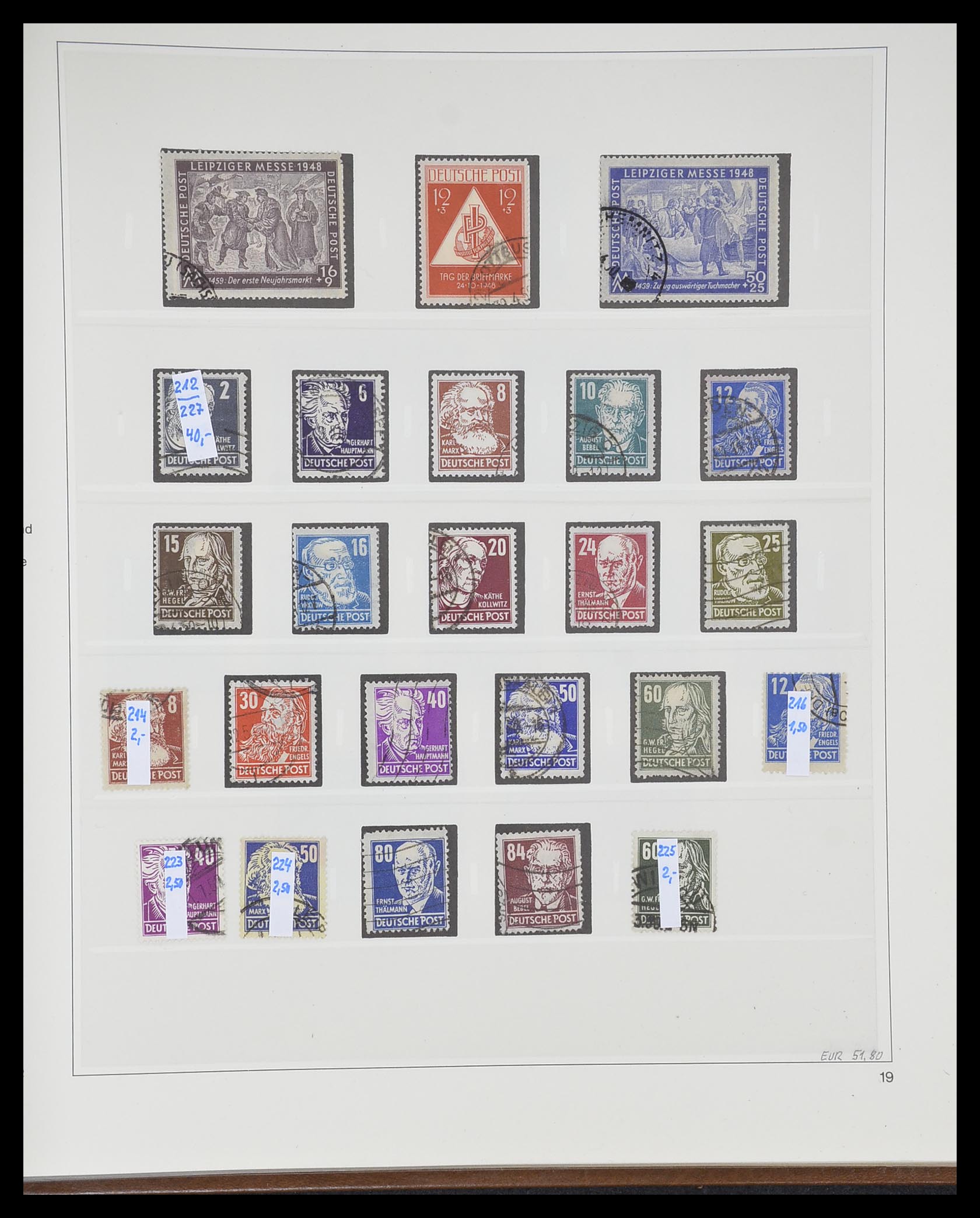 33317 019 - Postzegelverzameling 33317 Sovjet Zone 1945-1949.