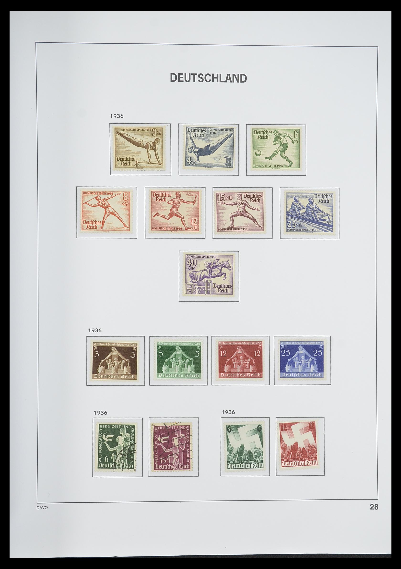 33318 032 - Postzegelverzameling 33318 Duitse Rijk 1872-1945.