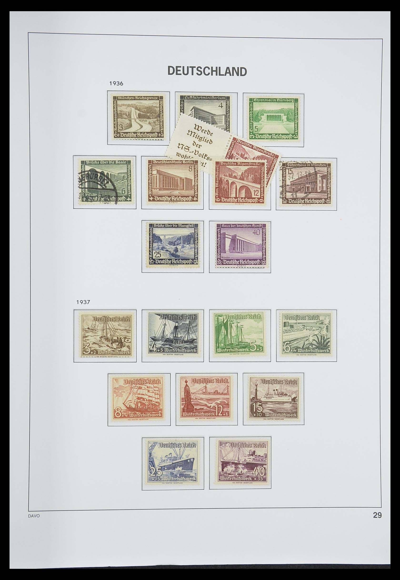 33318 035 - Stamp collection 33318 German Reich 1872-1945.