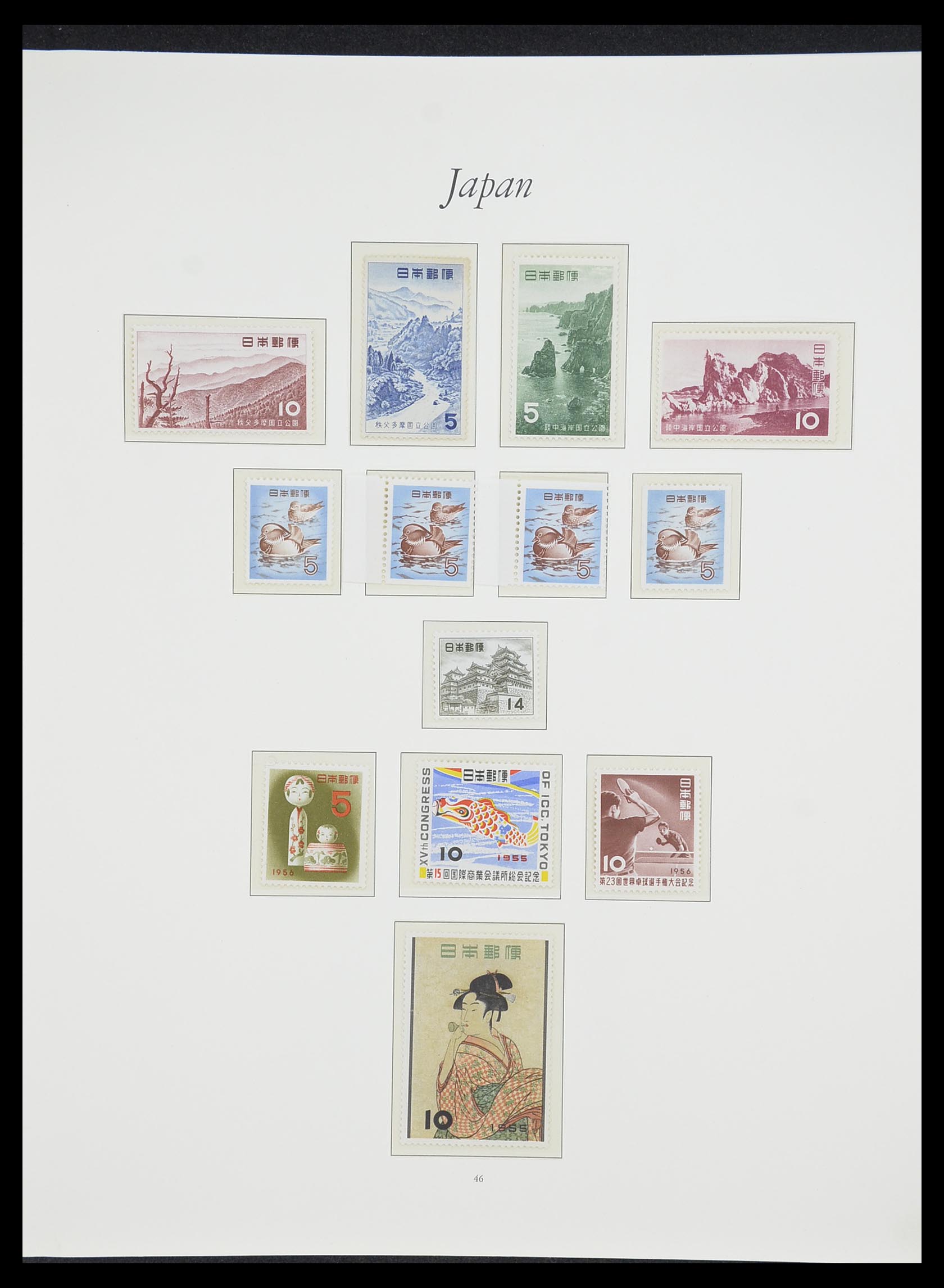 33321 044 - Postzegelverzameling 33321 Japan 1946-1968.