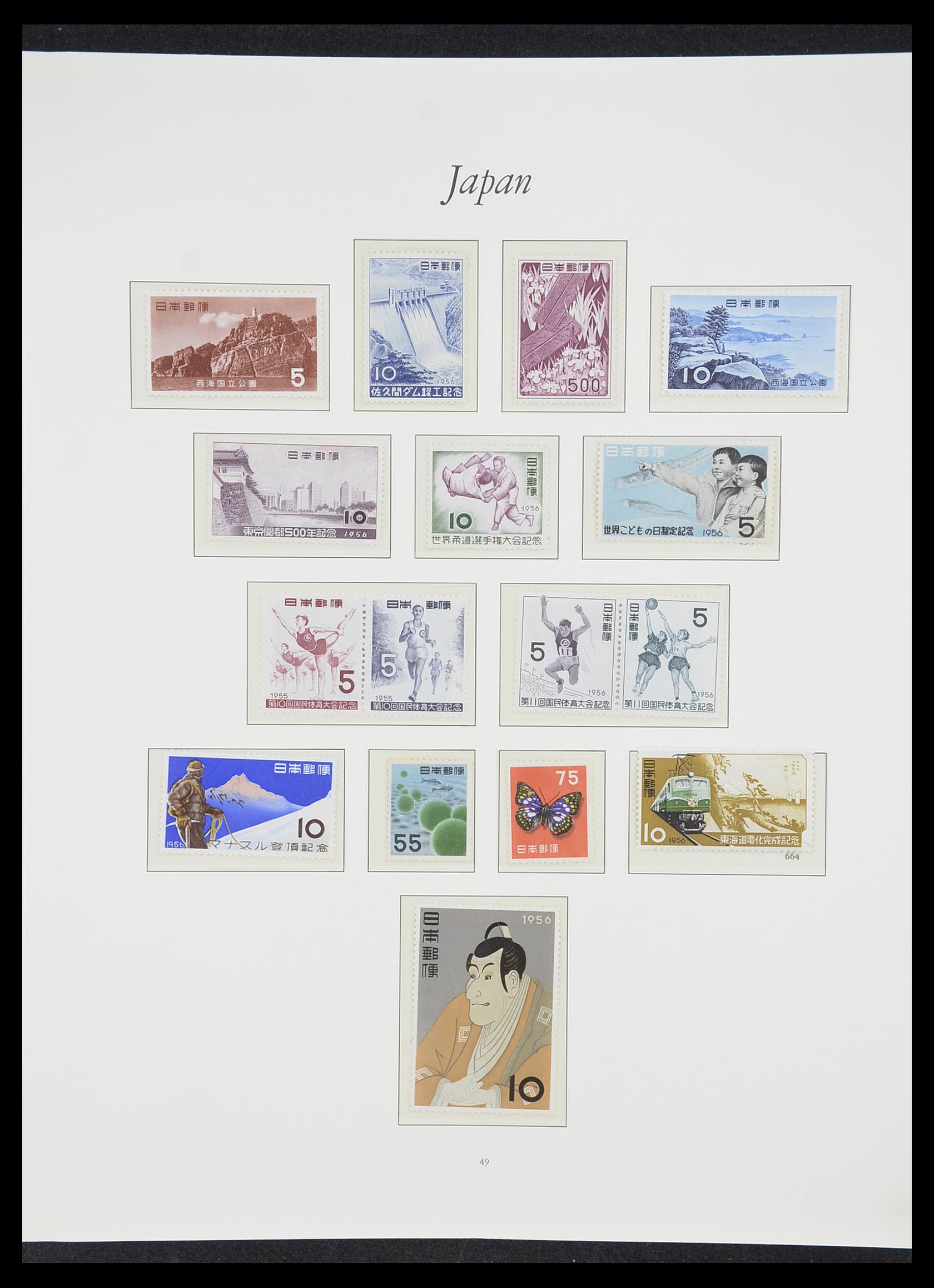 33321 047 - Postzegelverzameling 33321 Japan 1946-1968.