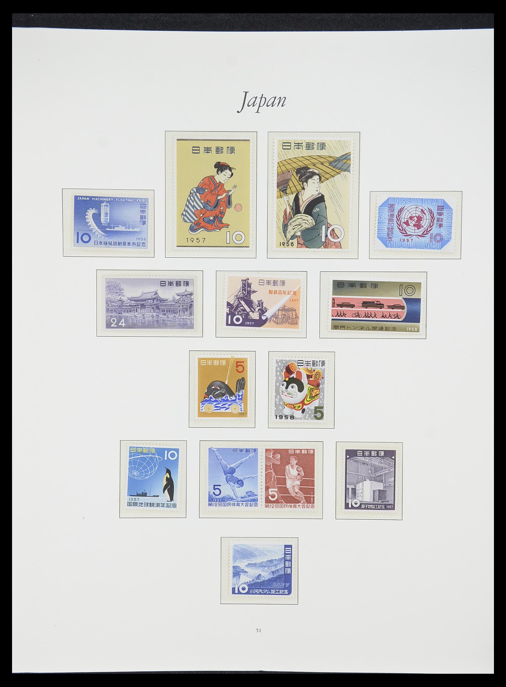 33321 049 - Postzegelverzameling 33321 Japan 1946-1968.